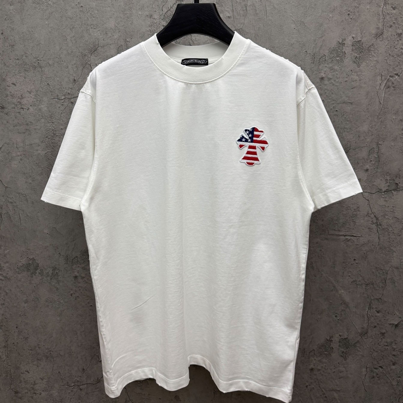 Chrome Hearts Style Cross Graphic Tee 'White' - DopestKickz