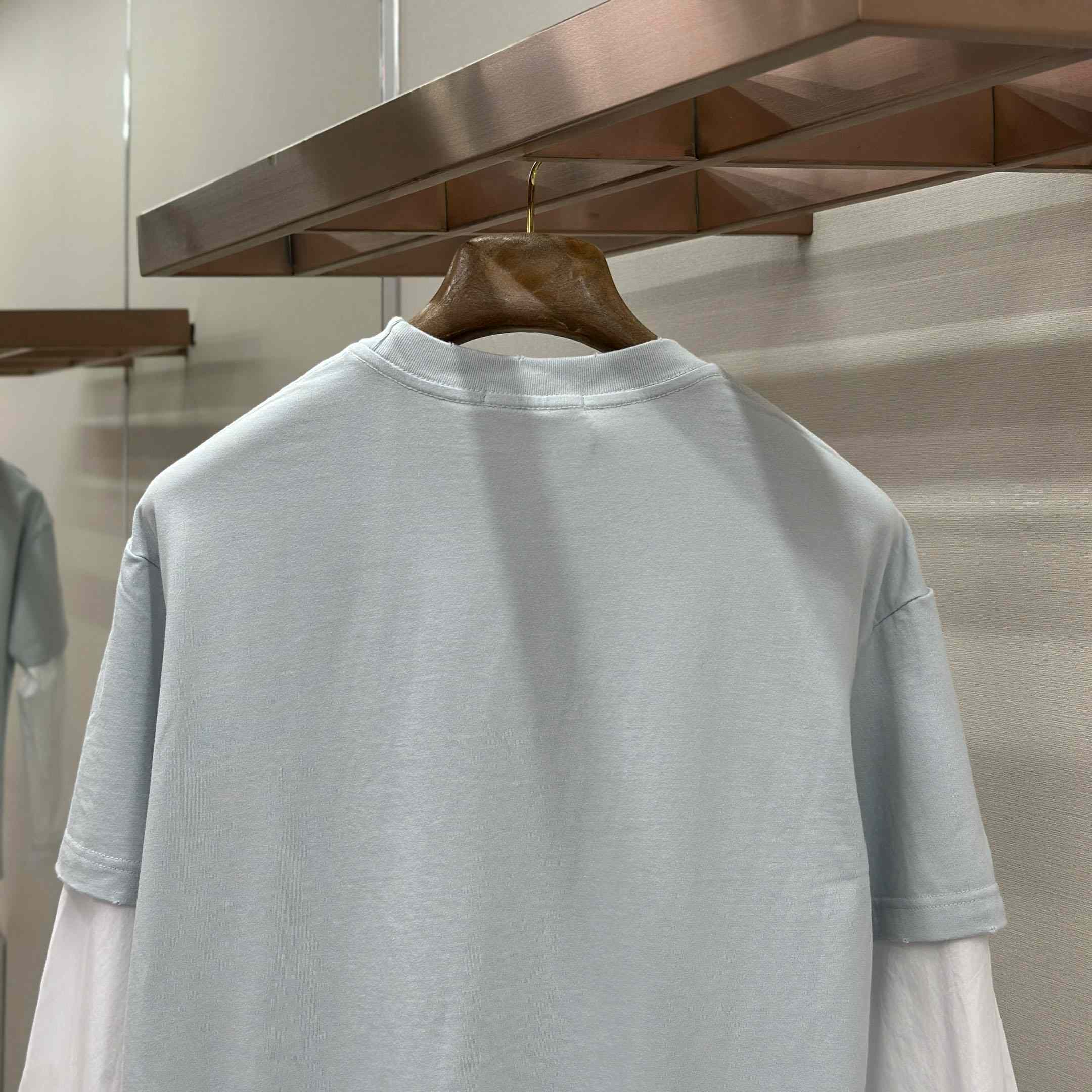 Acne Studios Layered Print T-Shirt 'Light Grey' - DopestKickz