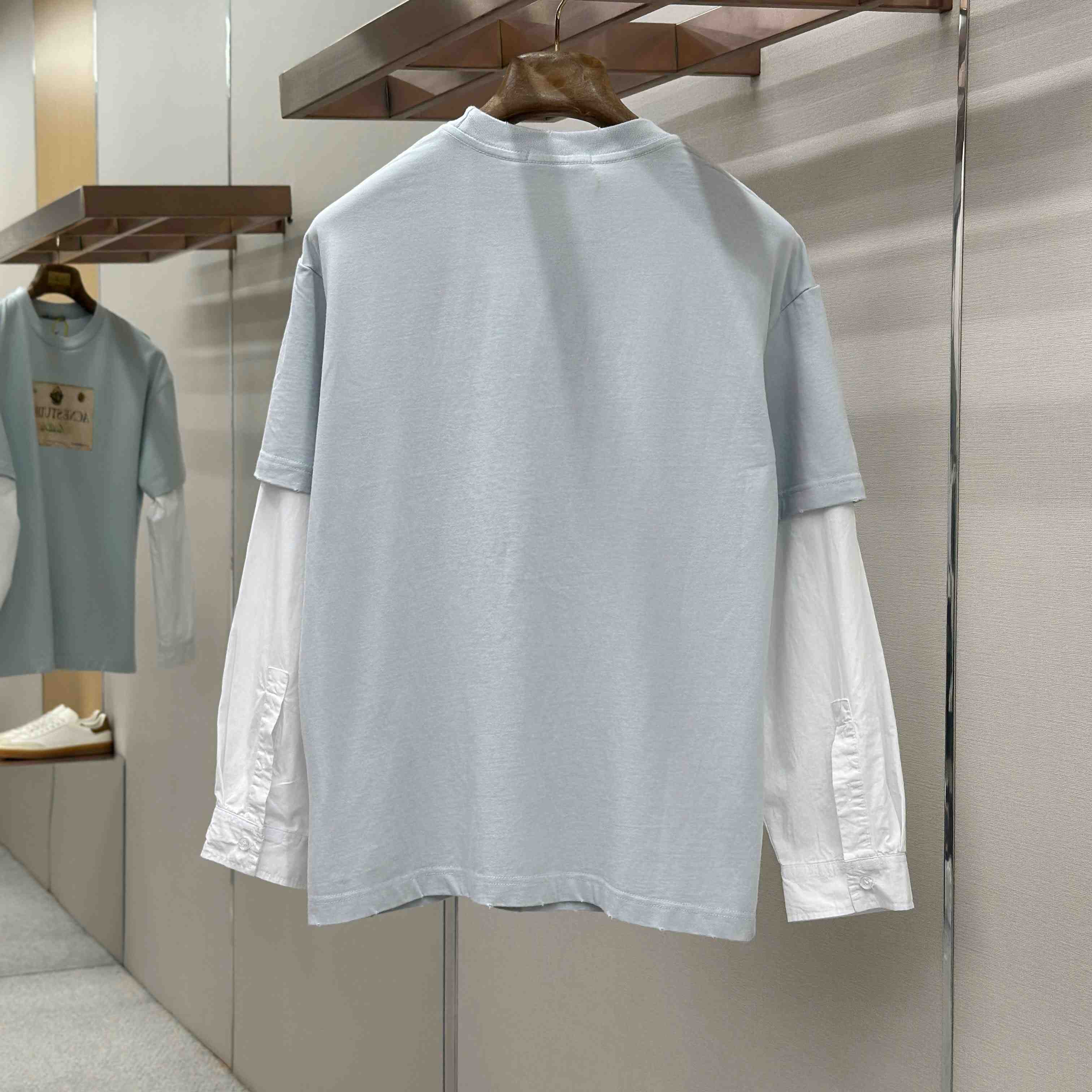Acne Studios Layered Print T-Shirt 'Light Grey' - DopestKickz