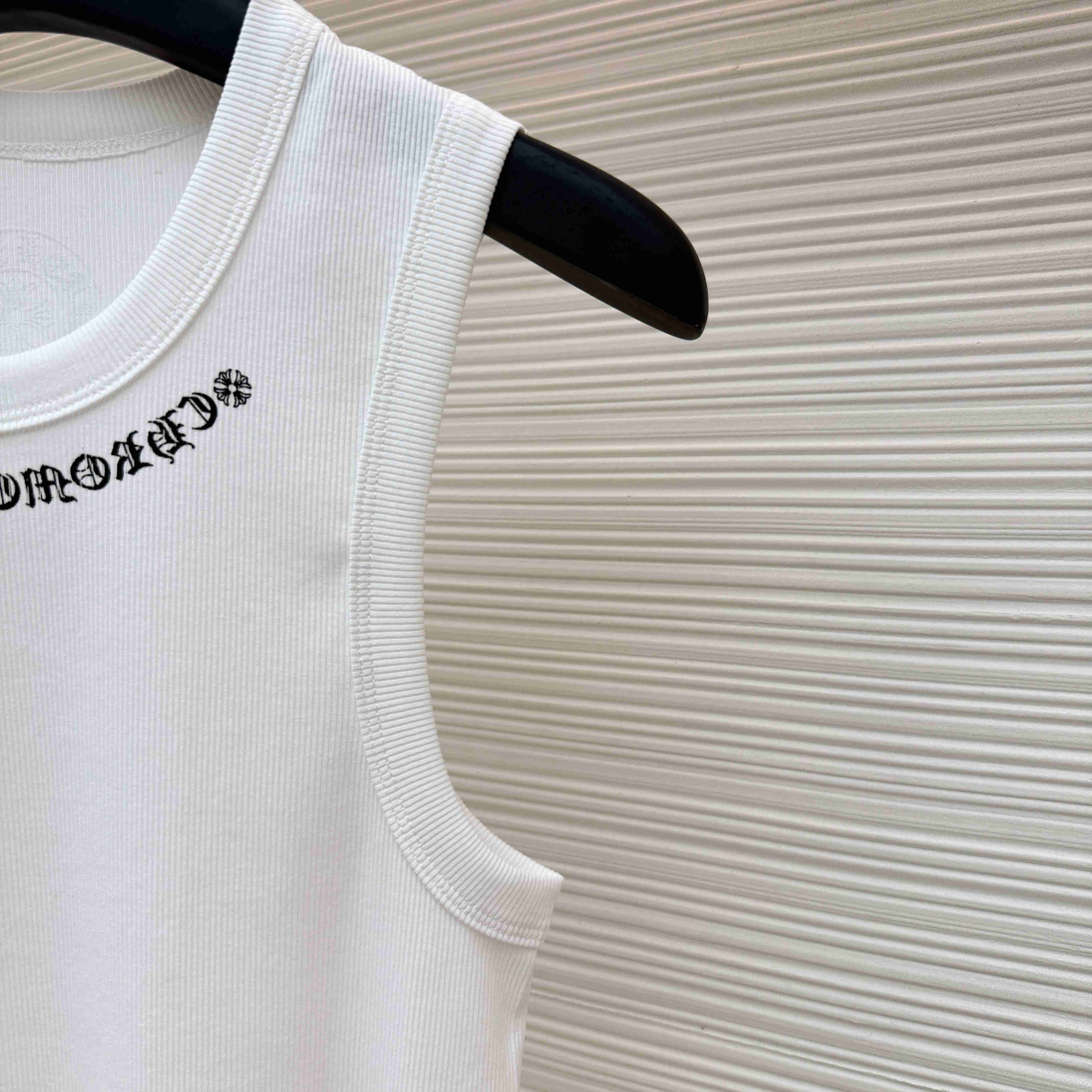 Chrome Hearts 'Love You' Floral Heart White Tank Top - DopestKickz