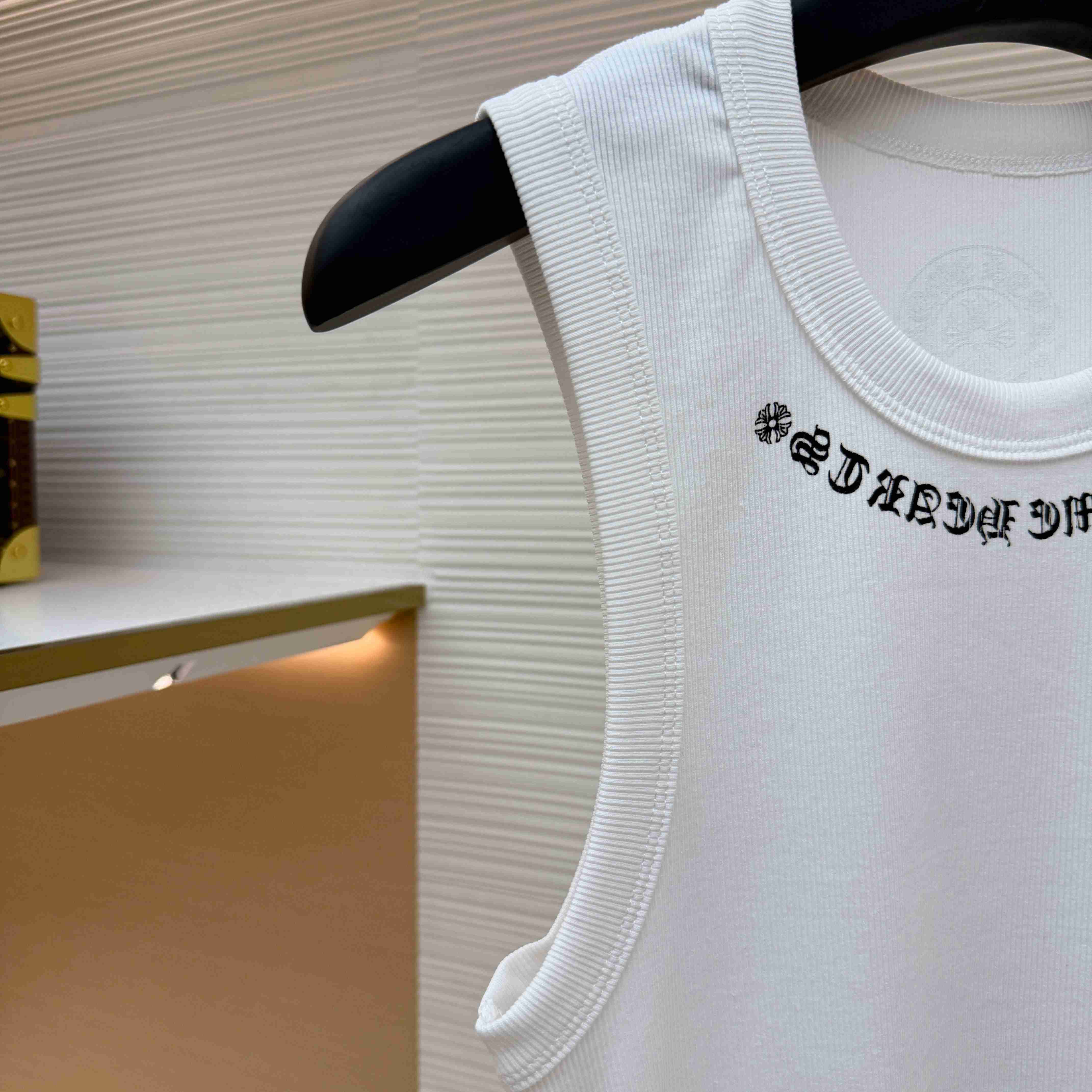 Chrome Hearts 'Love You' Floral Heart White Tank Top - DopestKickz