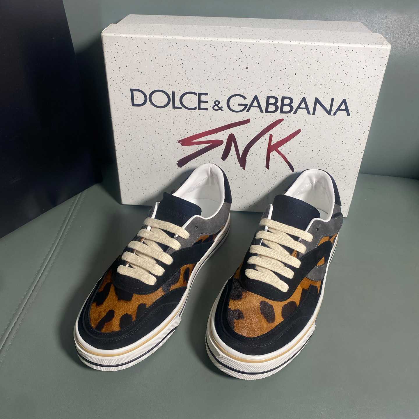 Dolce & Gabbana Leo-Print Pony DG Sailing Sneakers - DopestKickz