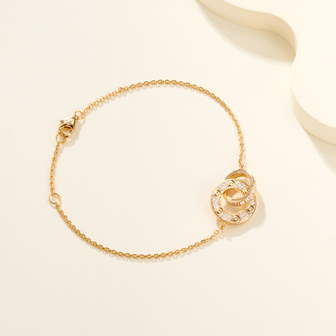Cartier LOVE Bracelet, On Chain, Paved - DopestKickz