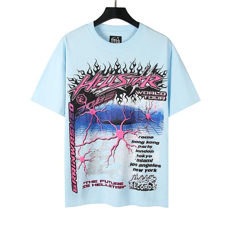 Hellstar Neuron T-Shirt 'Light Blue' - DopestKickz
