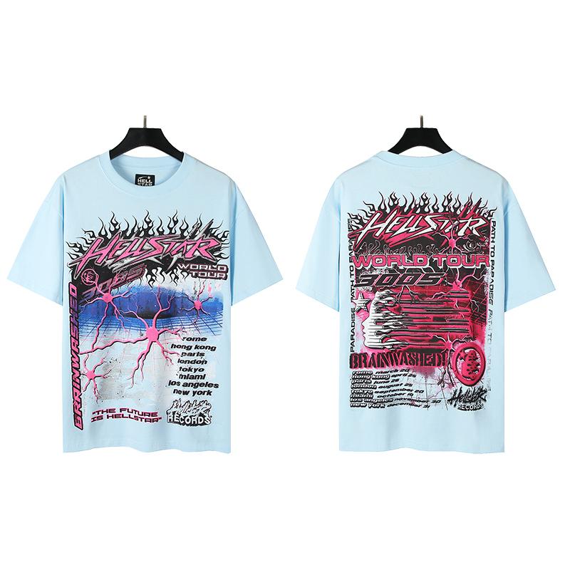 Hellstar Neuron T-Shirt 'Light Blue' - DopestKickz