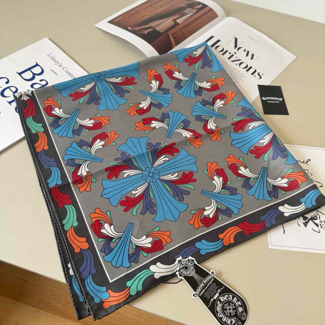 Chrome Heart Square Silk Scarf - DopestKickz