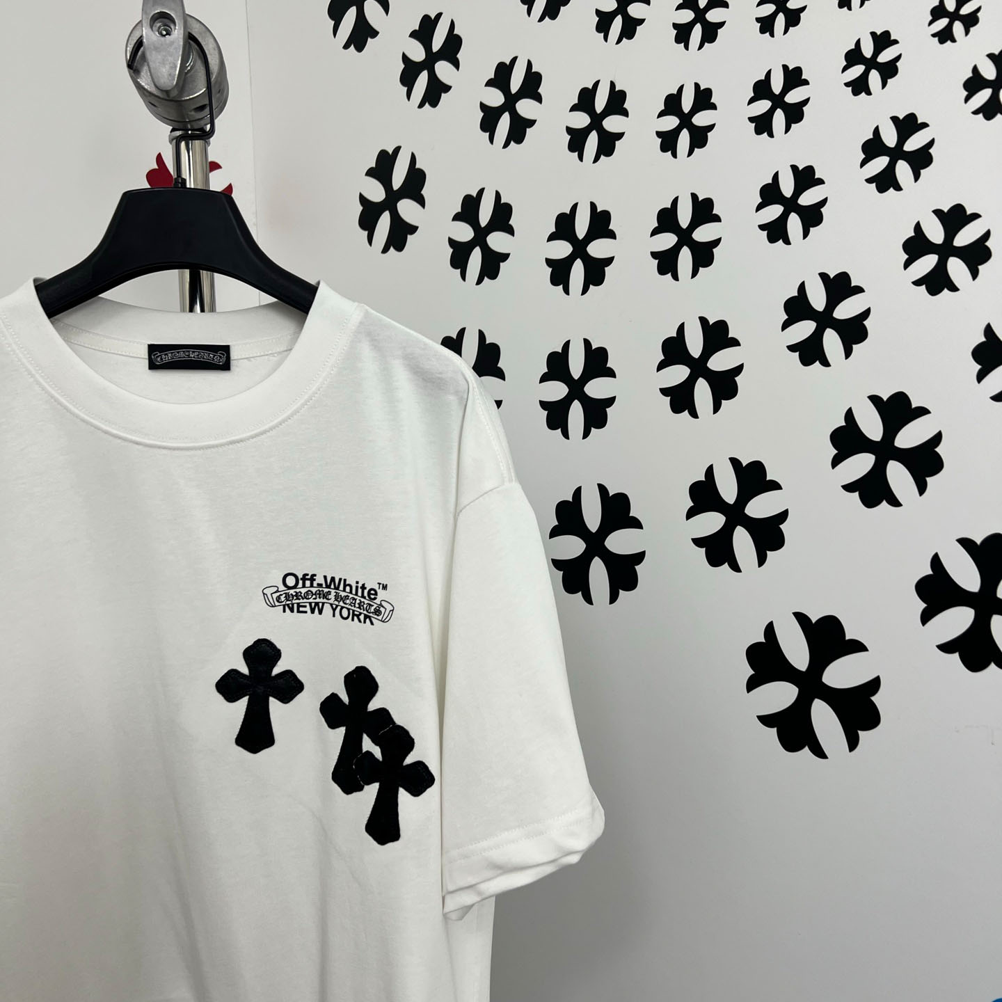 Chrome Hearts X Off-White  New York Tee  'White' - DopestKickz