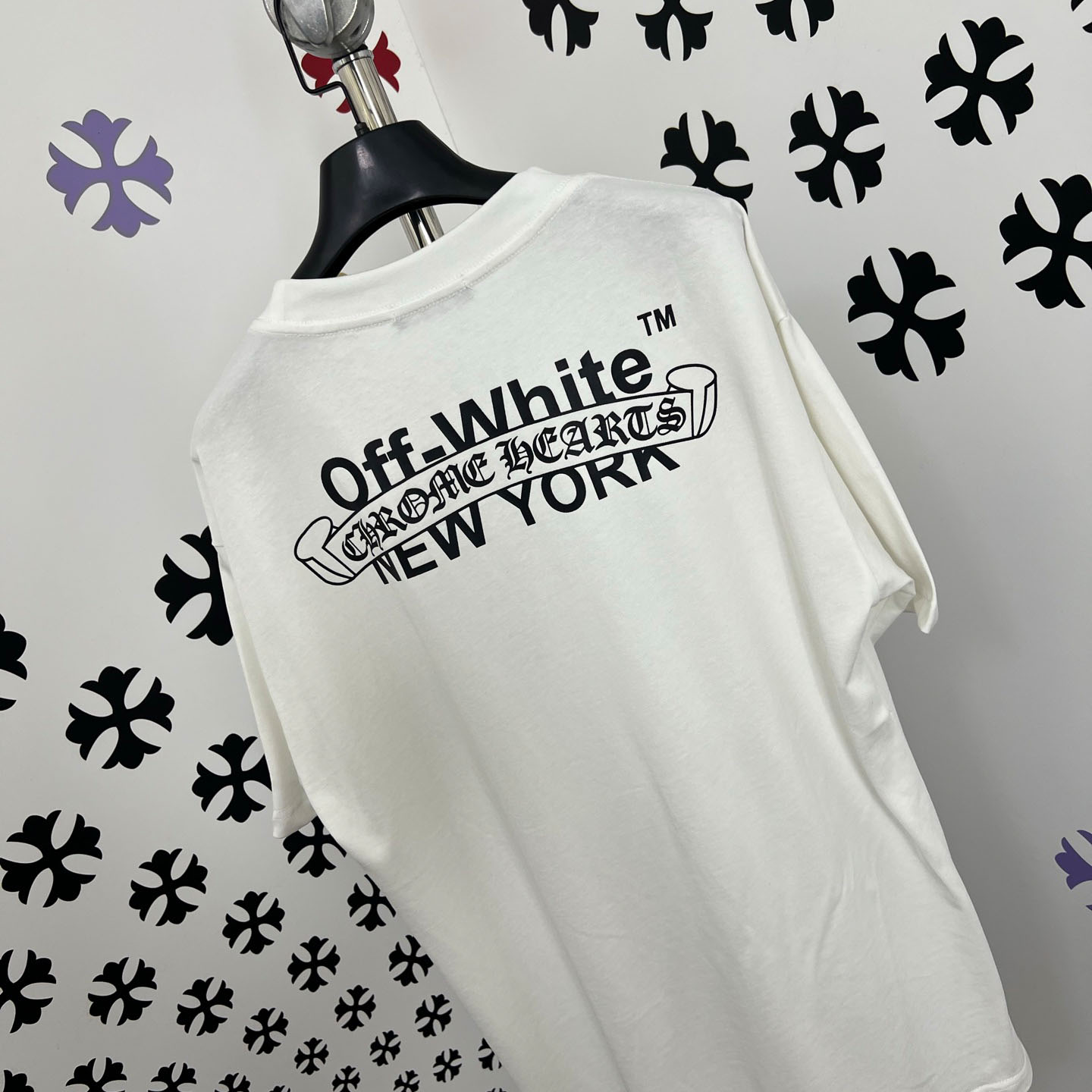 Chrome Hearts X Off-White  New York Tee  'White' - DopestKickz
