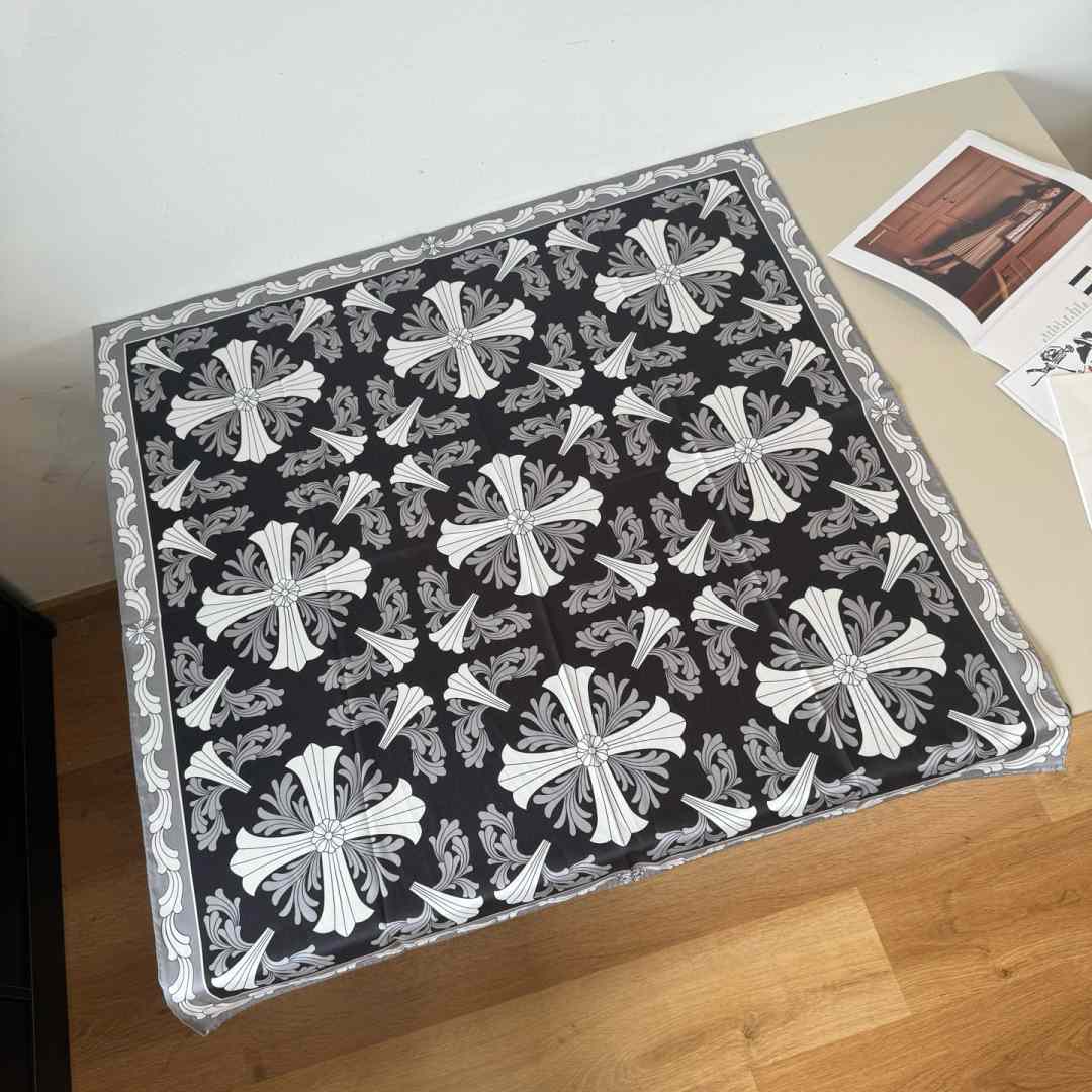 Chrome Heart Square Silk Scarf - DopestKickz