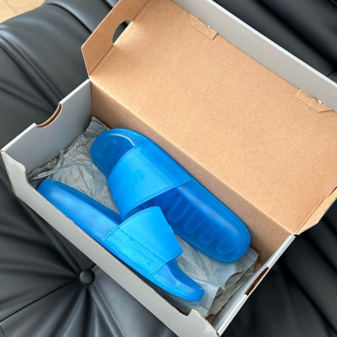 Balenciaga Pool Transparent Slide Sandal - DopestKickz