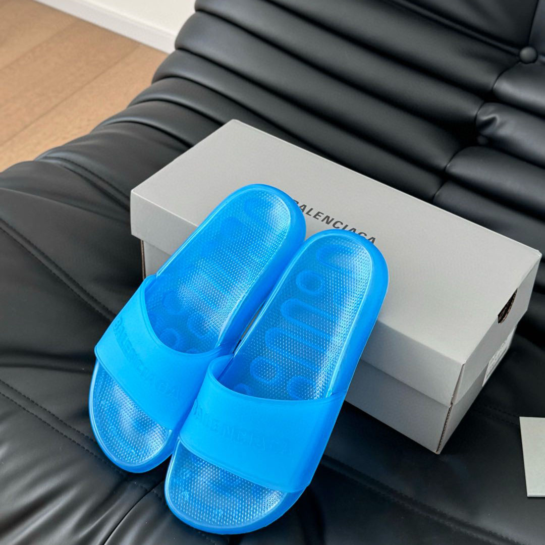 Balenciaga Pool Transparent Slide Sandal - DopestKickz