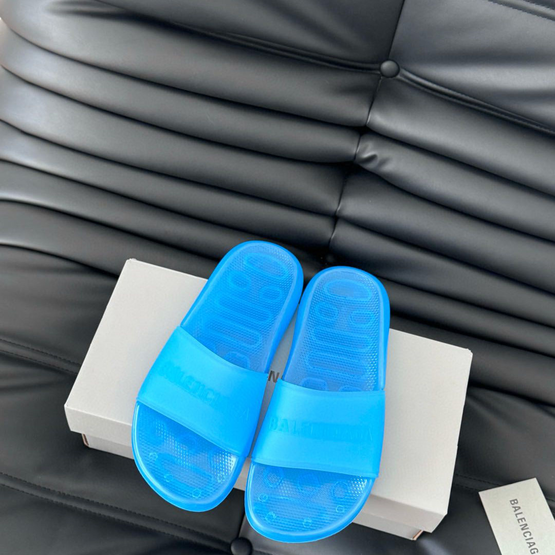 Balenciaga Pool Transparent Slide Sandal - DopestKickz