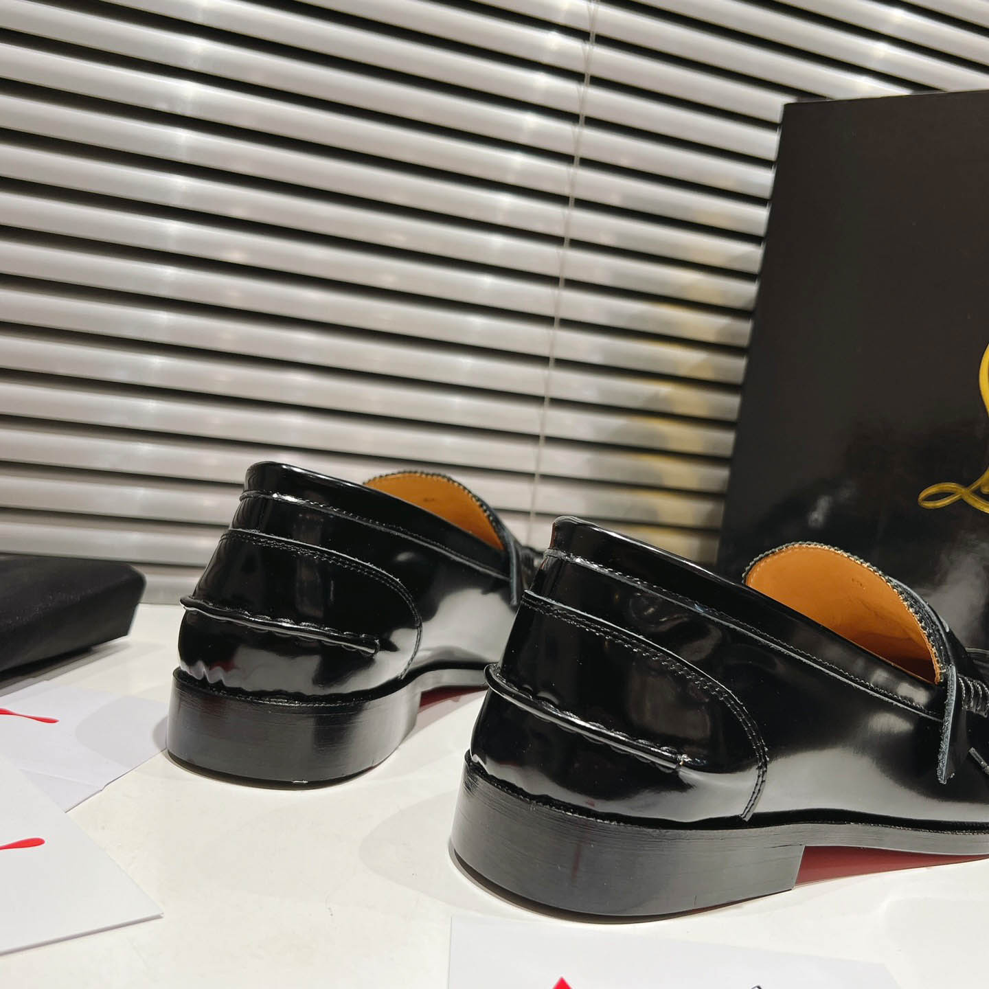 Christian Louboutin Chambelimoc Alligator-Print Embossed Loafers - DopestKickz