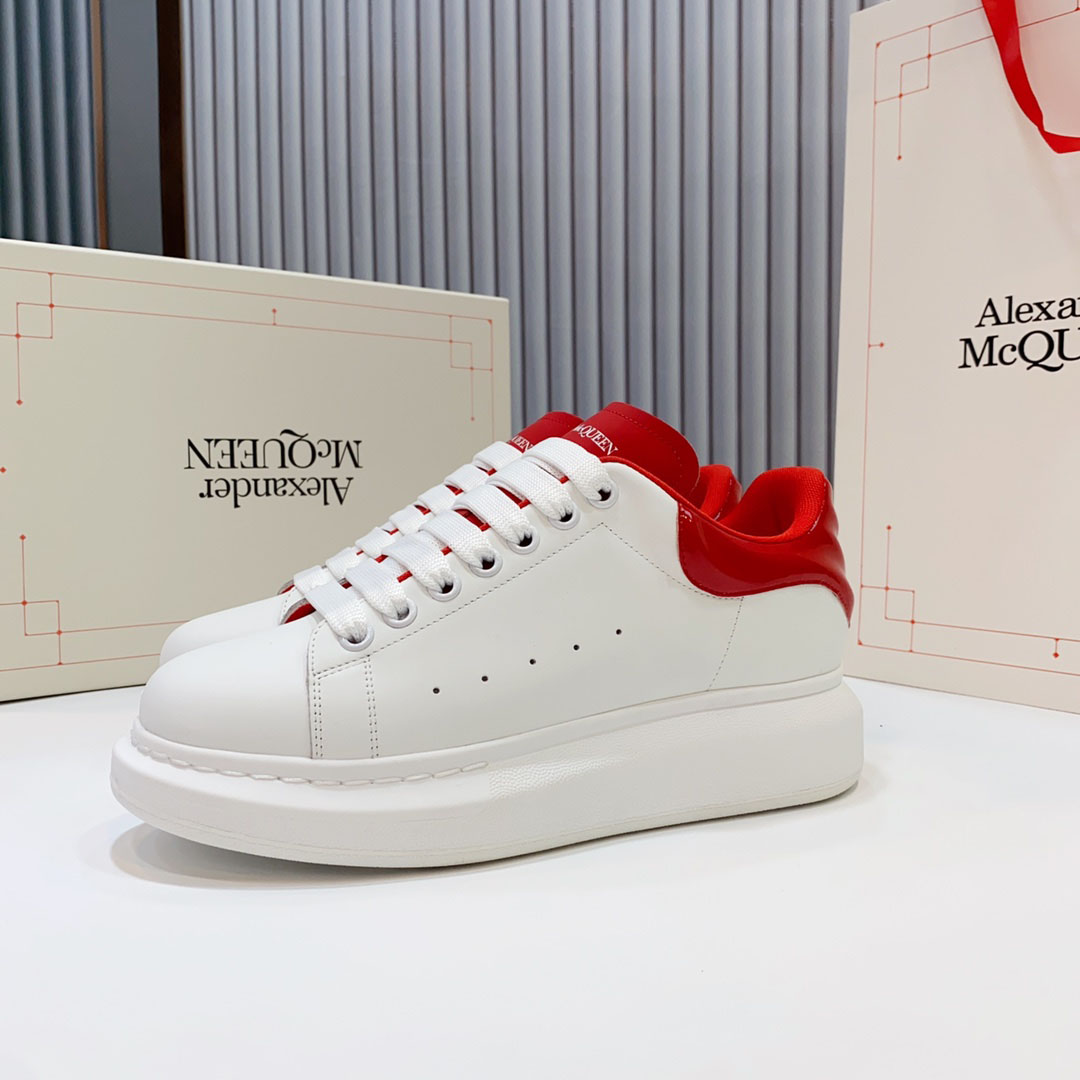 Alexander McQueen Oversized Sneaker 'White Lust Red' - DopestKickz