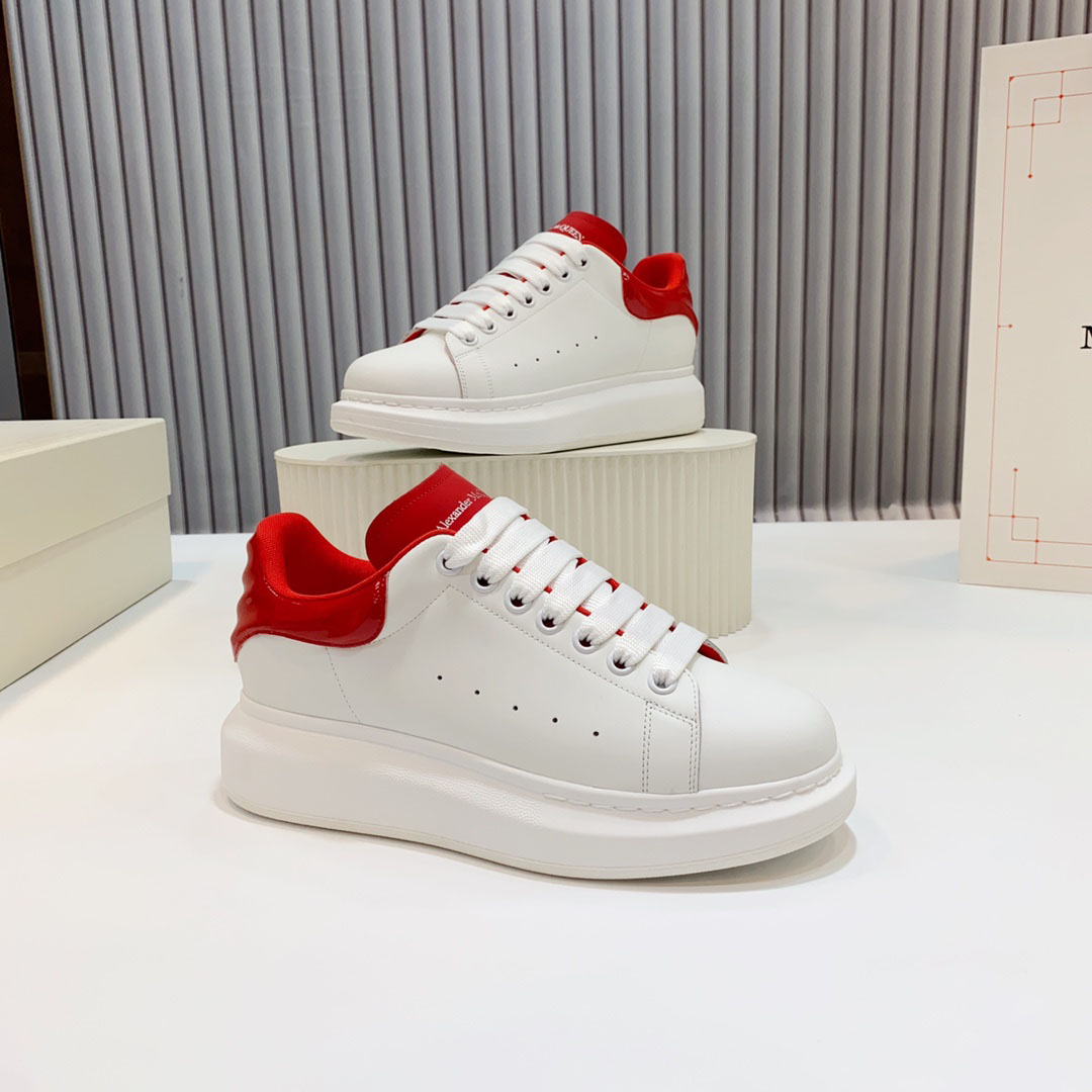 Alexander McQueen Oversized Sneaker 'White Lust Red' - DopestKickz