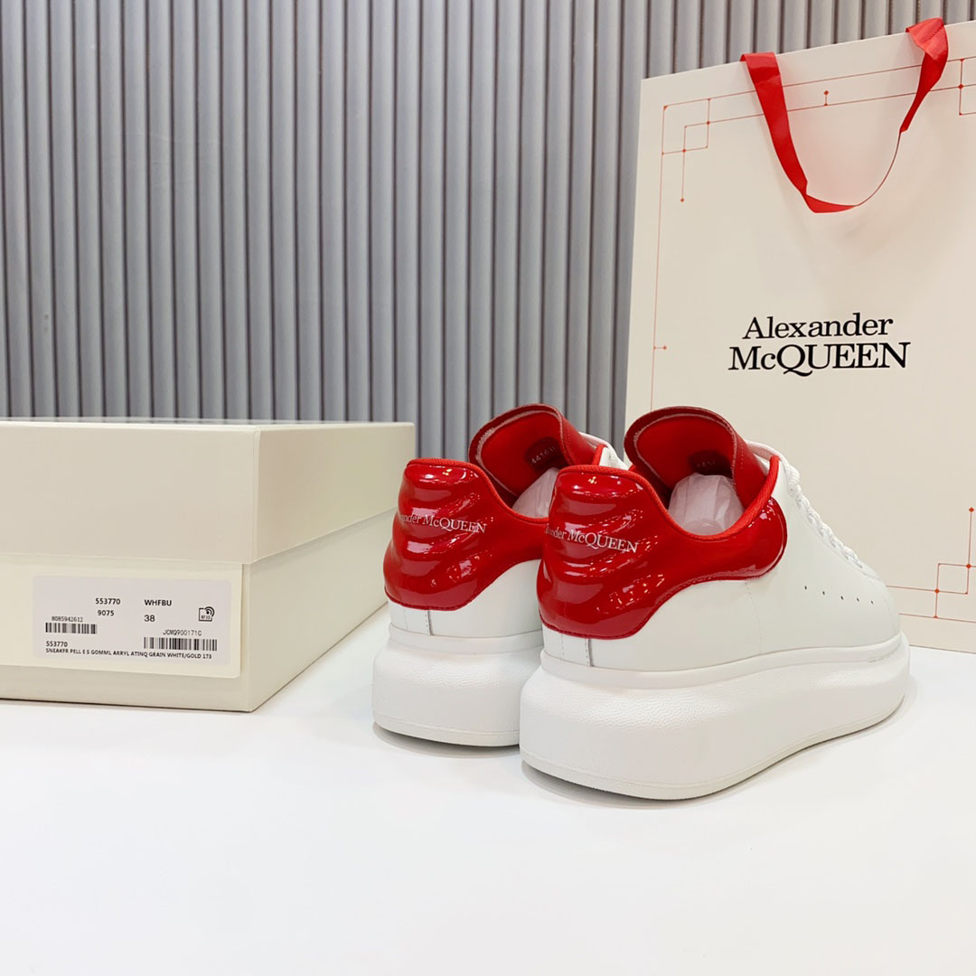 Alexander McQueen Oversized Sneaker 'White Lust Red' - DopestKickz