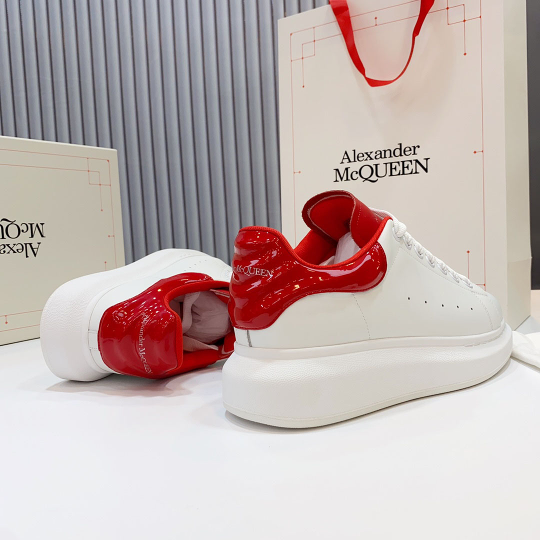 Alexander McQueen Oversized Sneaker 'White Lust Red' - DopestKickz