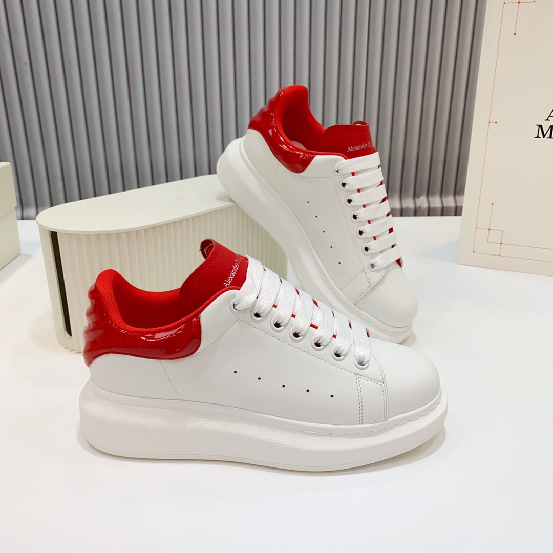 Alexander McQueen Oversized Sneaker 'White Lust Red' - DopestKickz