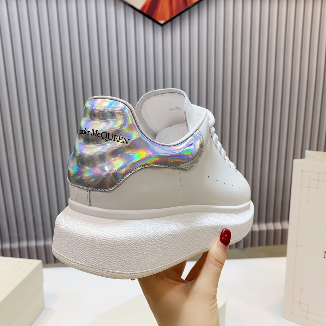 Alexander McQueen Oversized Sneaker 'White Iridescent' - DopestKickz