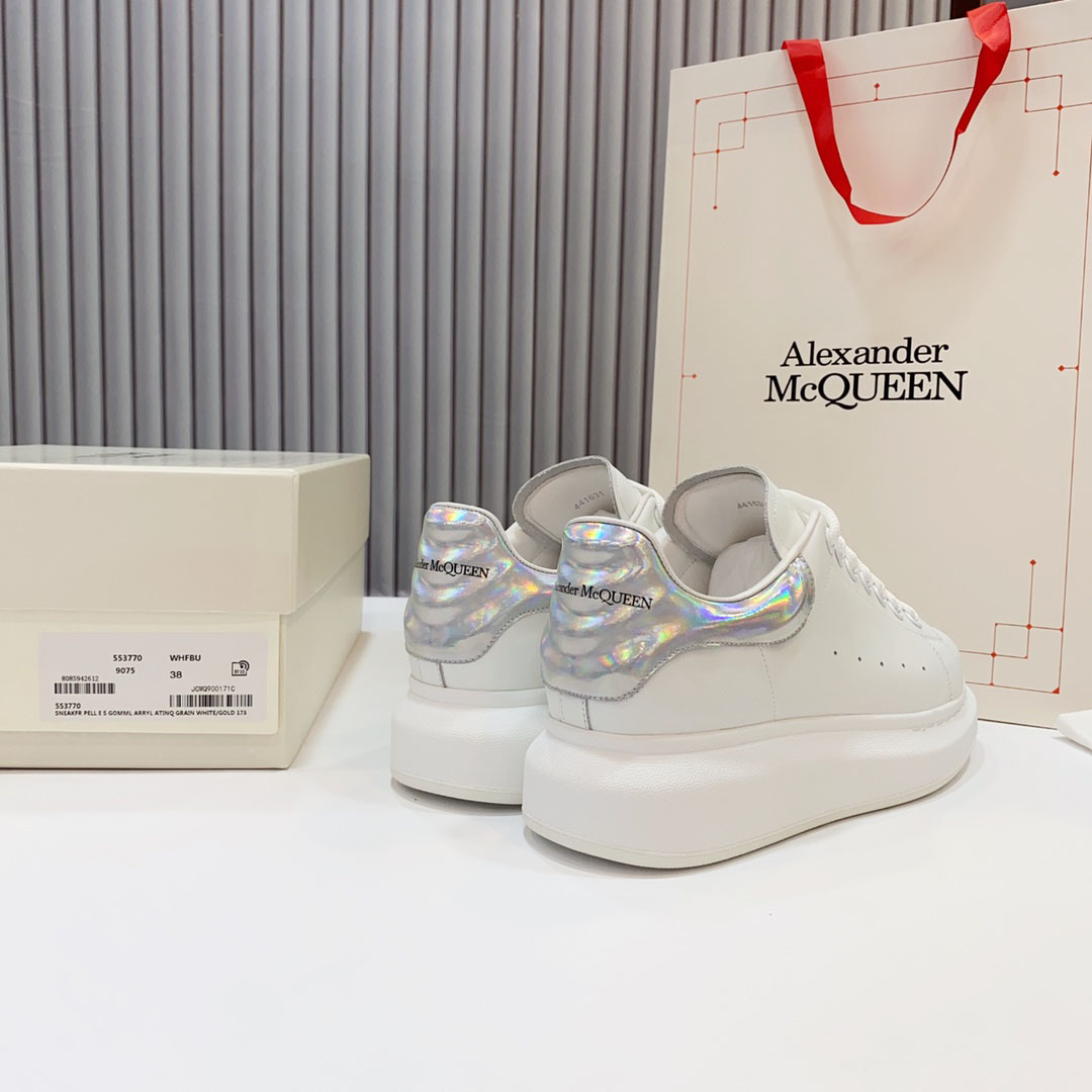Alexander McQueen Oversized Sneaker 'White Iridescent' - DopestKickz
