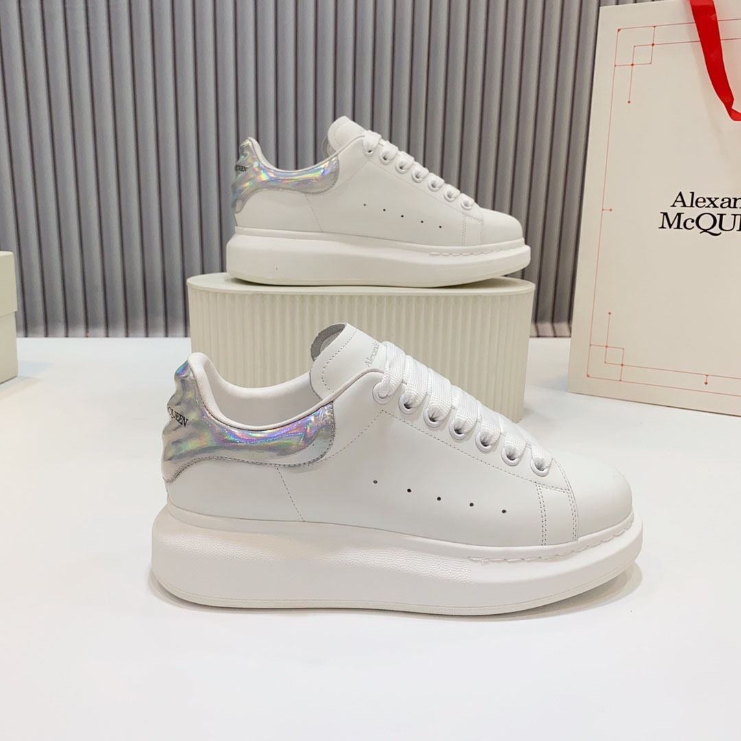 Alexander McQueen Oversized Sneaker 'White Iridescent' - DopestKickz