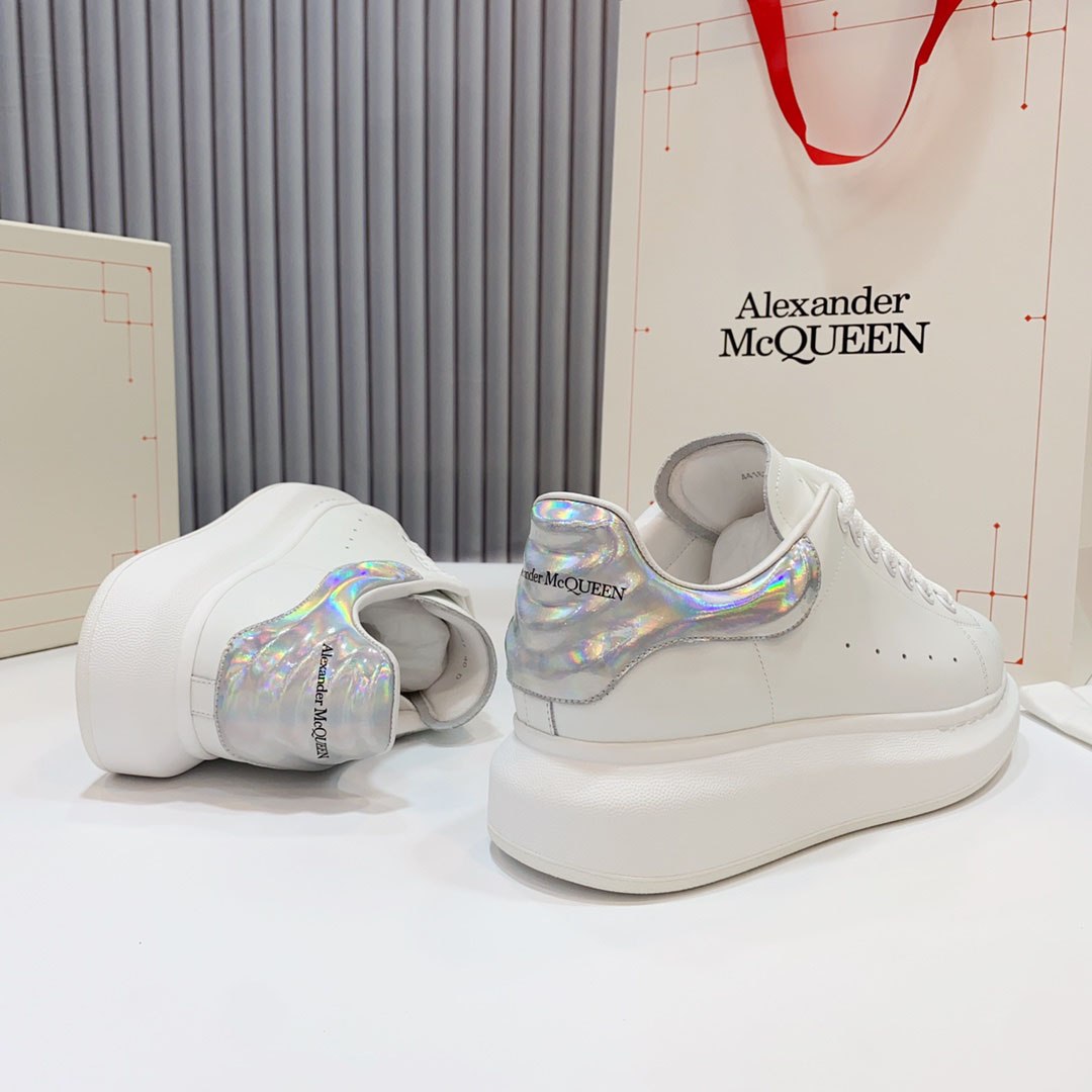 Alexander McQueen Oversized Sneaker 'White Iridescent' - DopestKickz