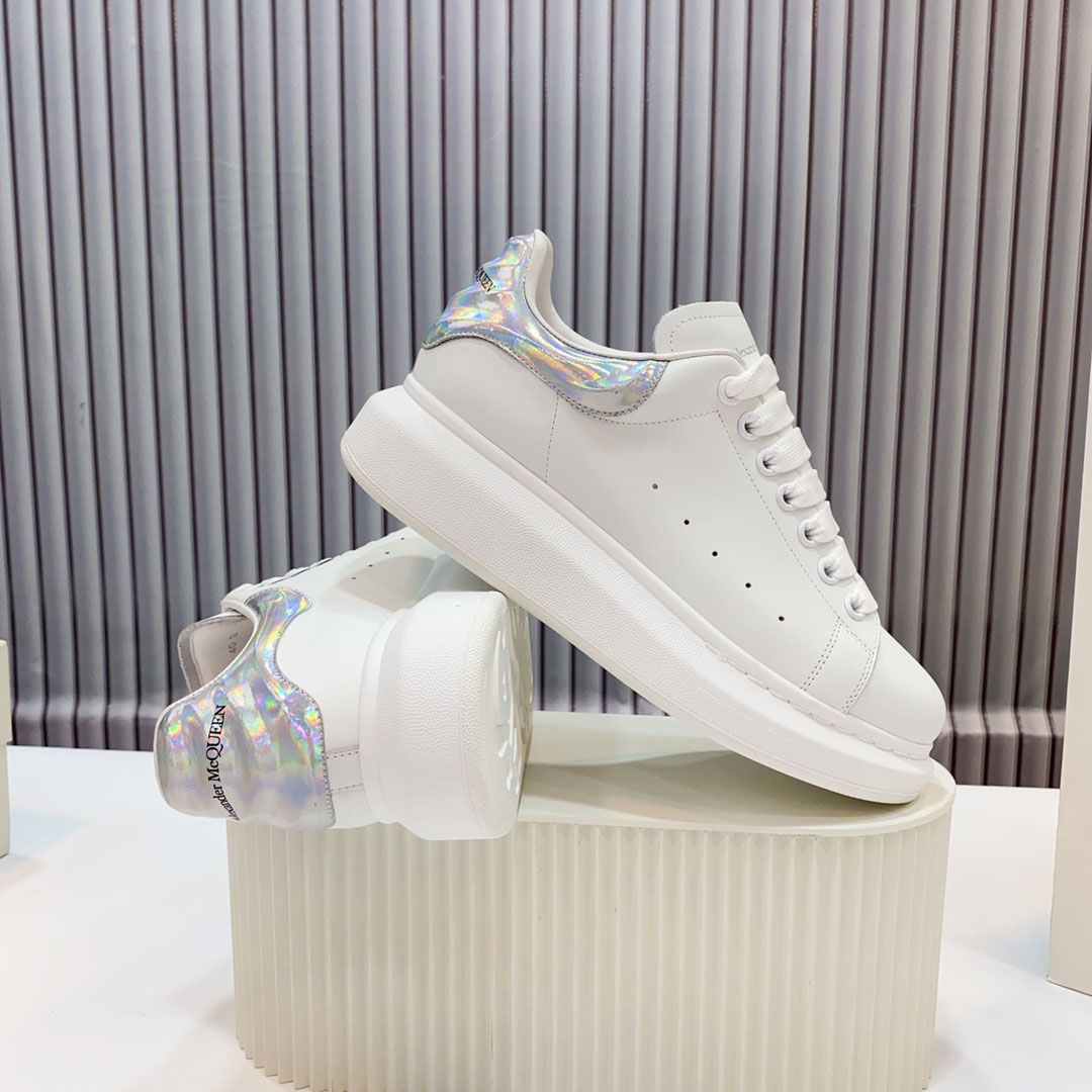 Alexander McQueen Oversized Sneaker 'White Iridescent' - DopestKickz