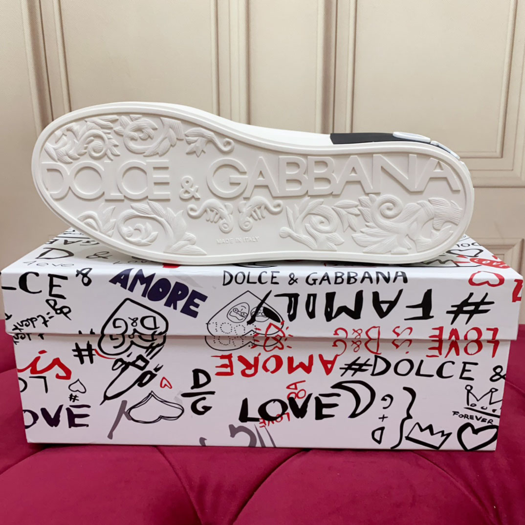 Dolce & Gabbana Printed Calfskin Portofino Light Sneakers - DopestKickz