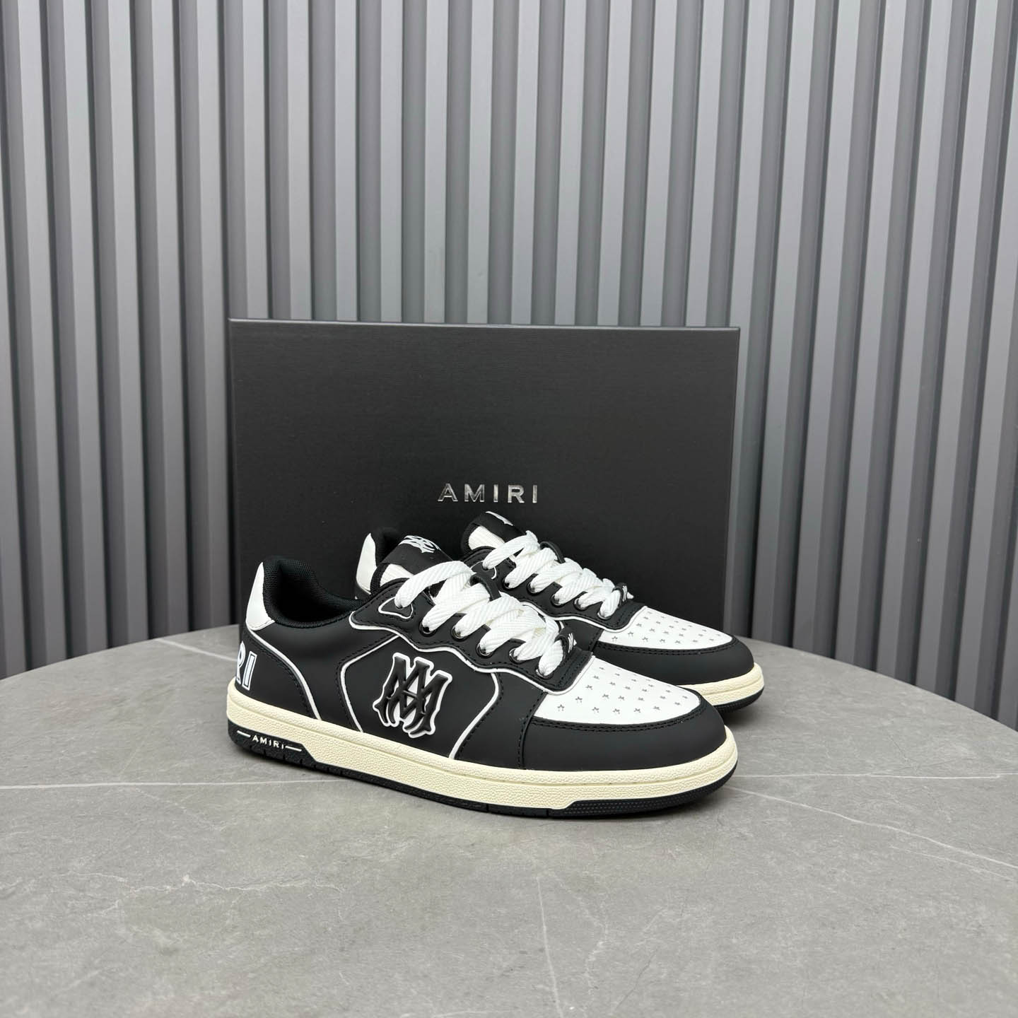 Amiri Black & White Newport Sneakers - DopestKickz
