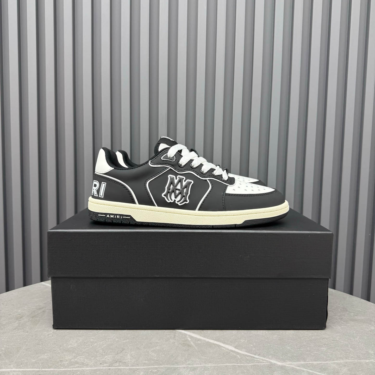Amiri Black & White Newport Sneakers - DopestKickz