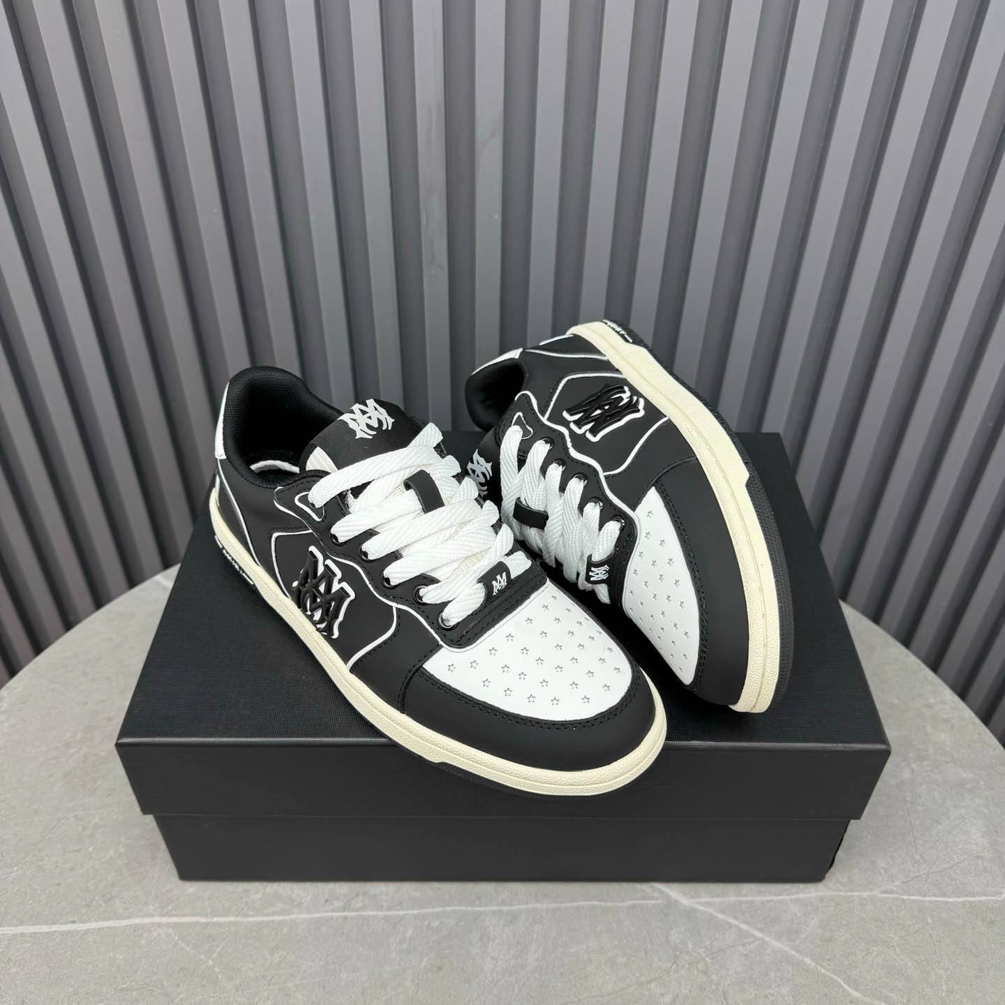 Amiri Black & White Newport Sneakers - DopestKickz