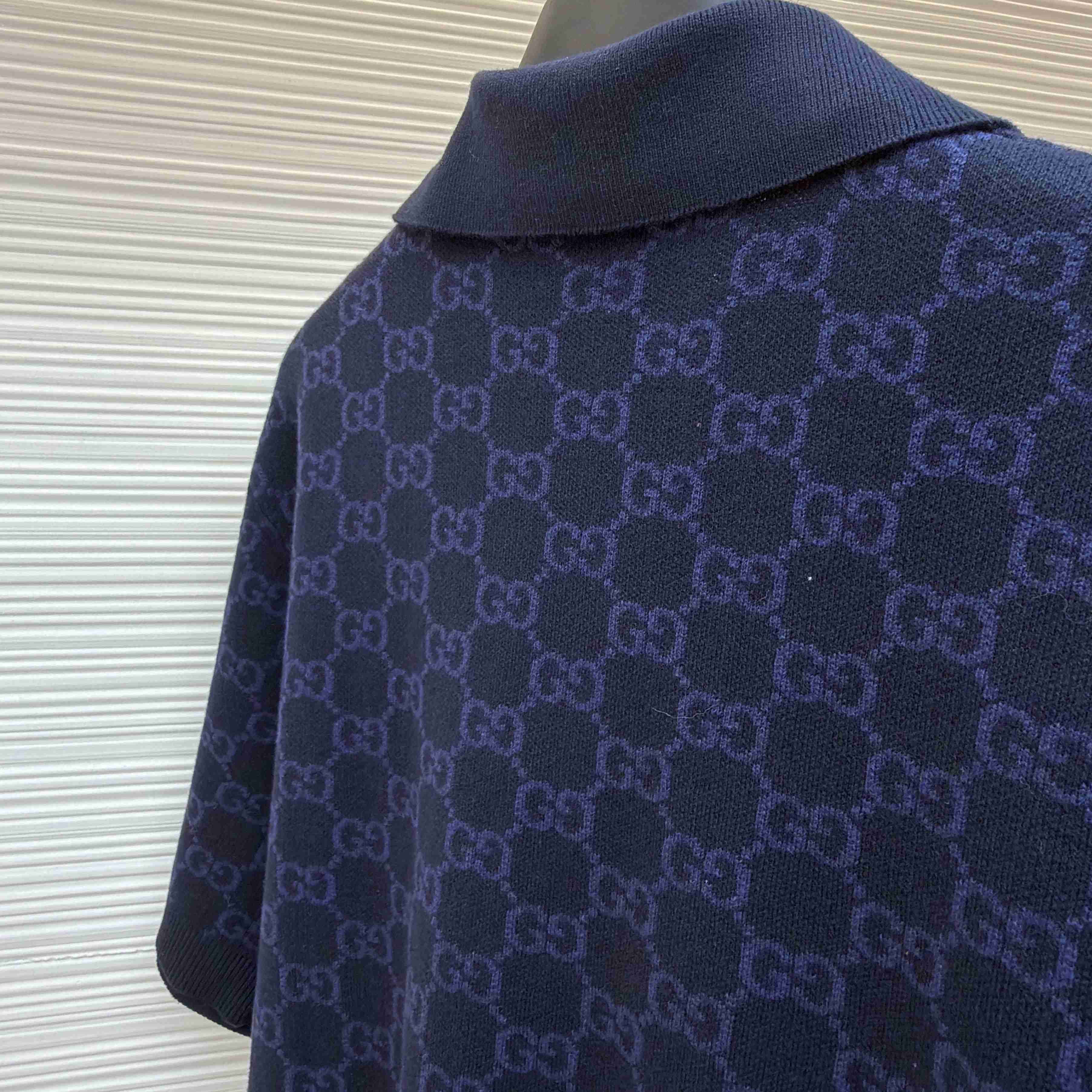 Gucci GG Cotton Silk Jacquard Polo Shirt - DopestKickz