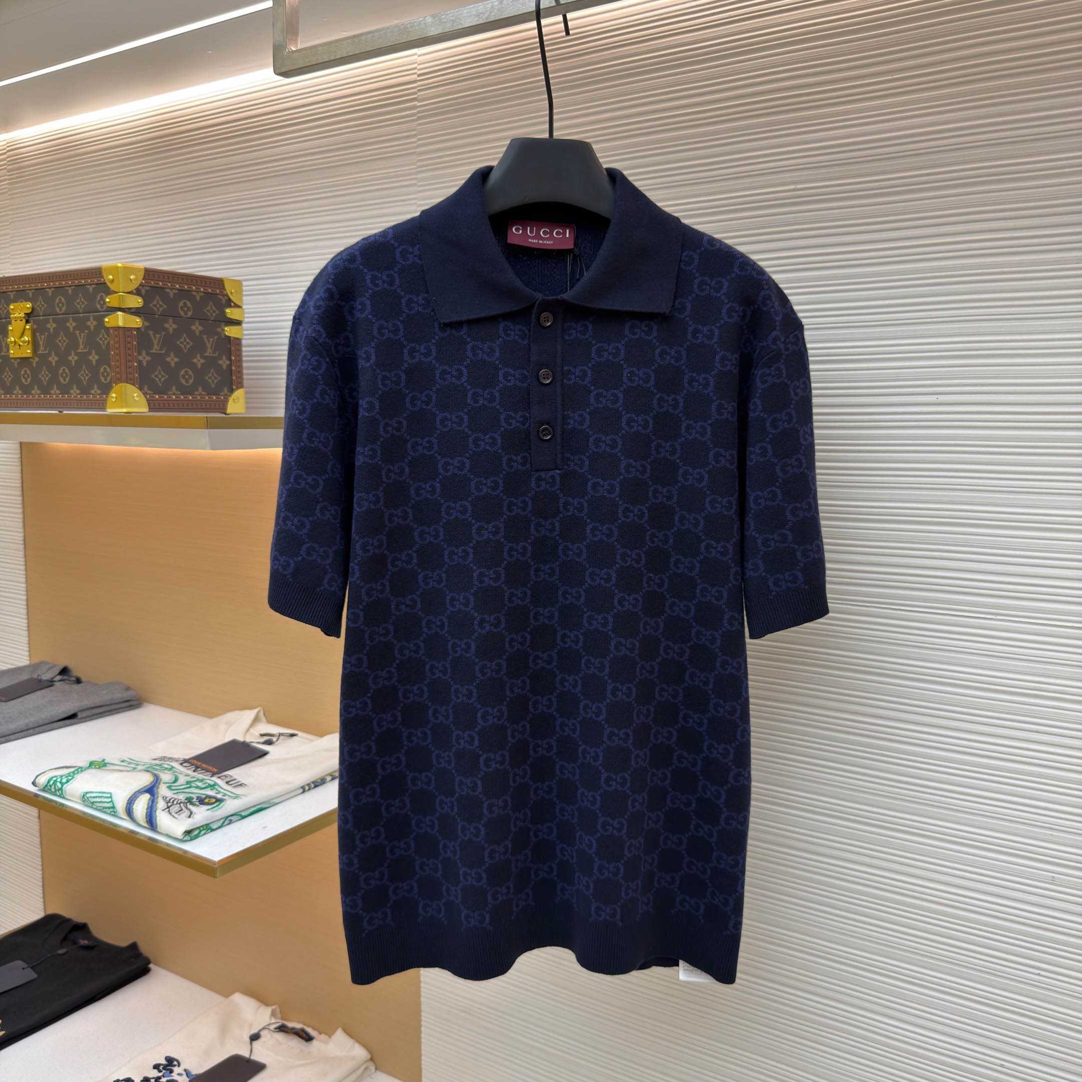 Gucci GG Cotton Silk Jacquard Polo Shirt - DopestKickz