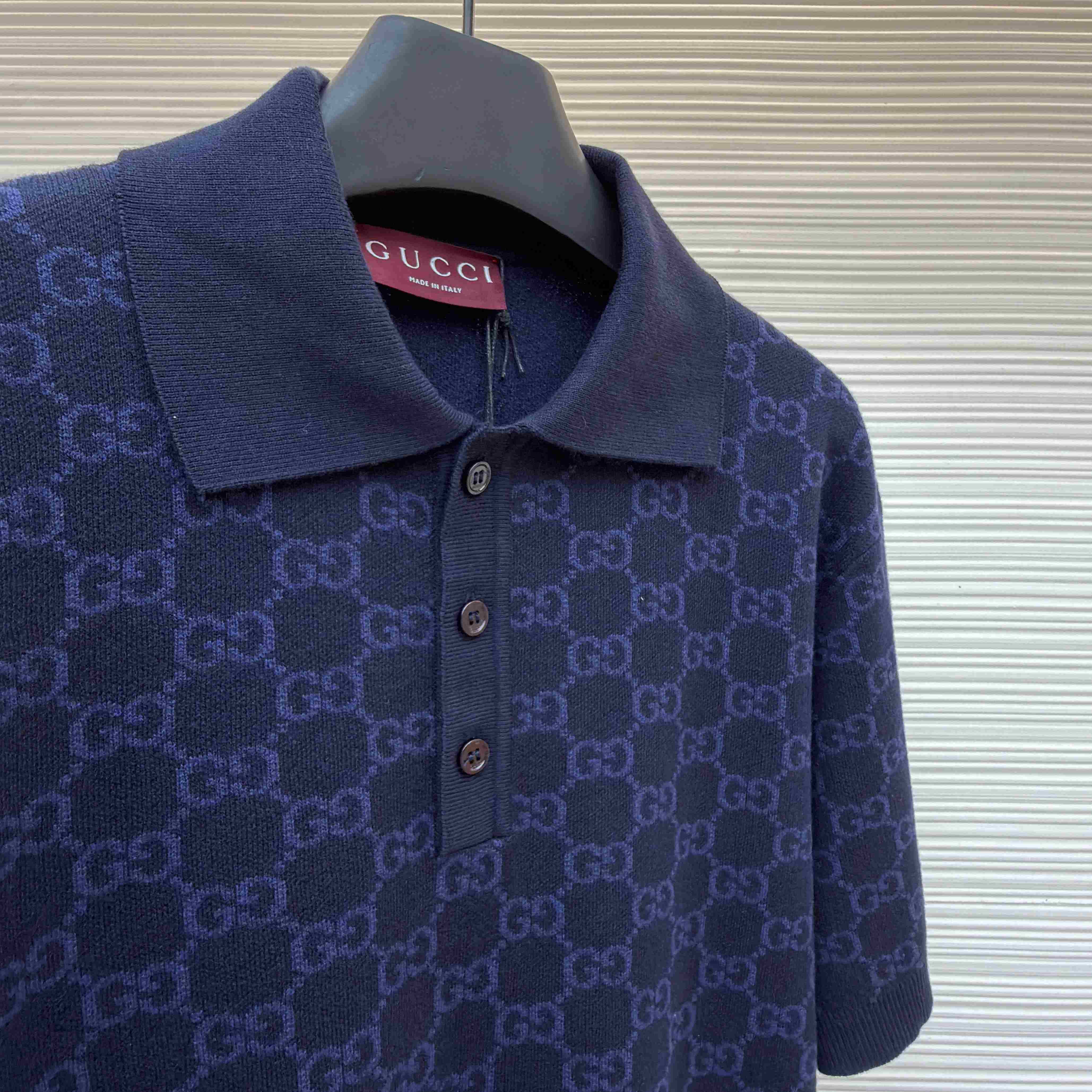 Gucci GG Cotton Silk Jacquard Polo Shirt - DopestKickz