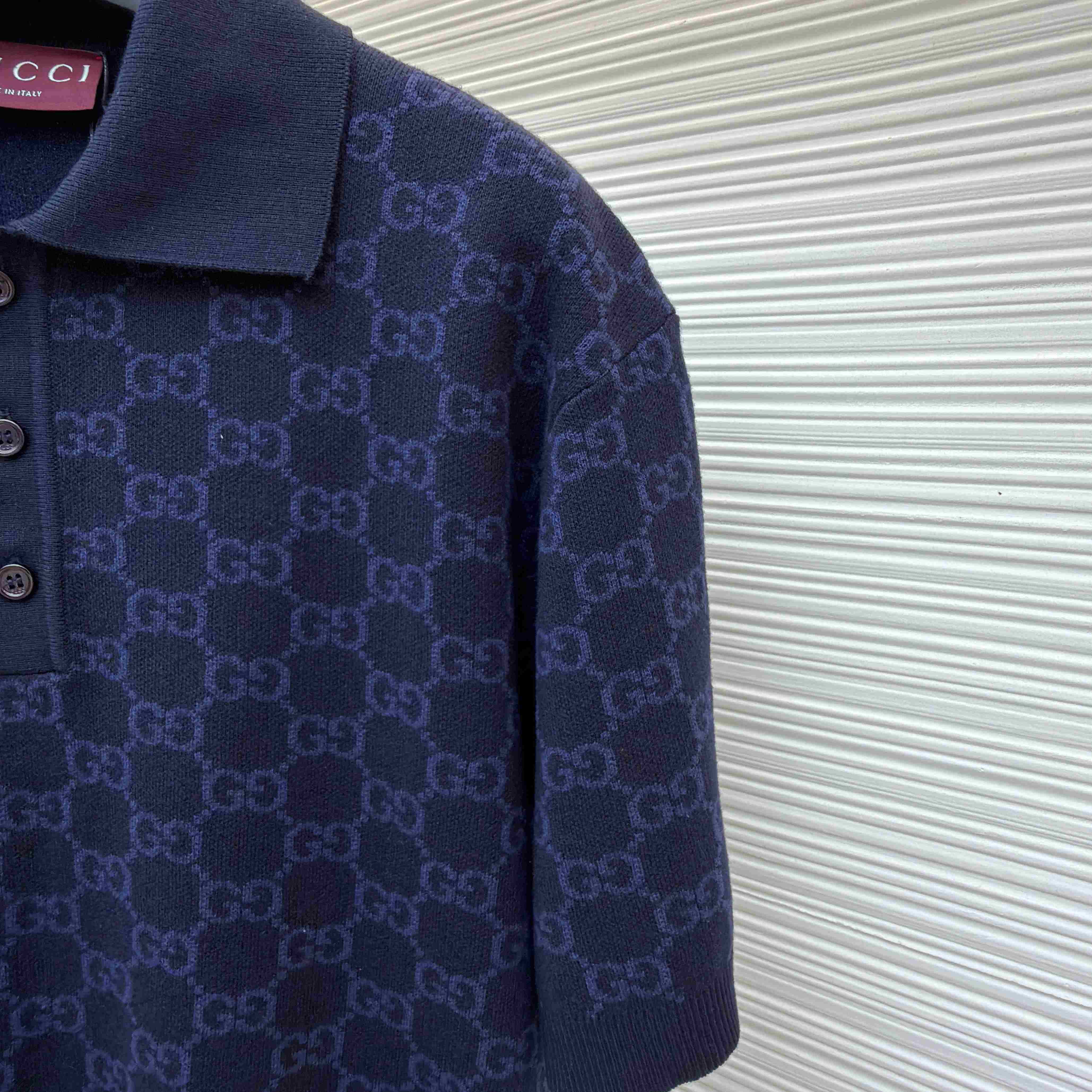 Gucci GG Cotton Silk Jacquard Polo Shirt - DopestKickz