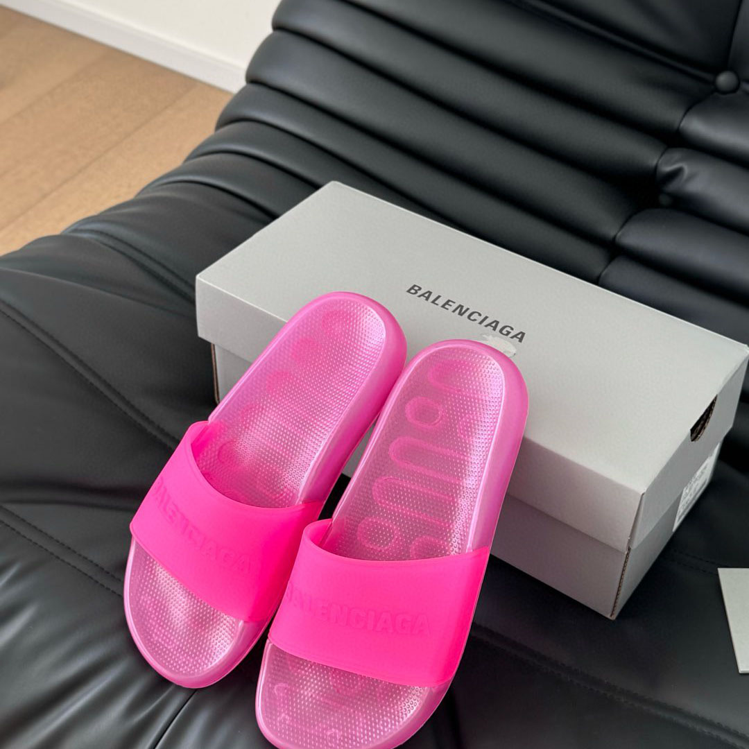 Balenciaga Pool Transparent Slide Sandal - DopestKickz