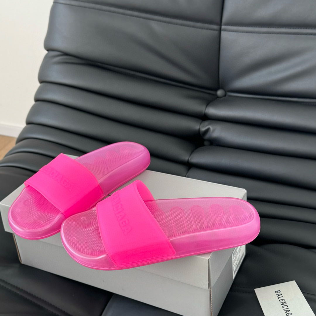 Balenciaga Pool Transparent Slide Sandal - DopestKickz