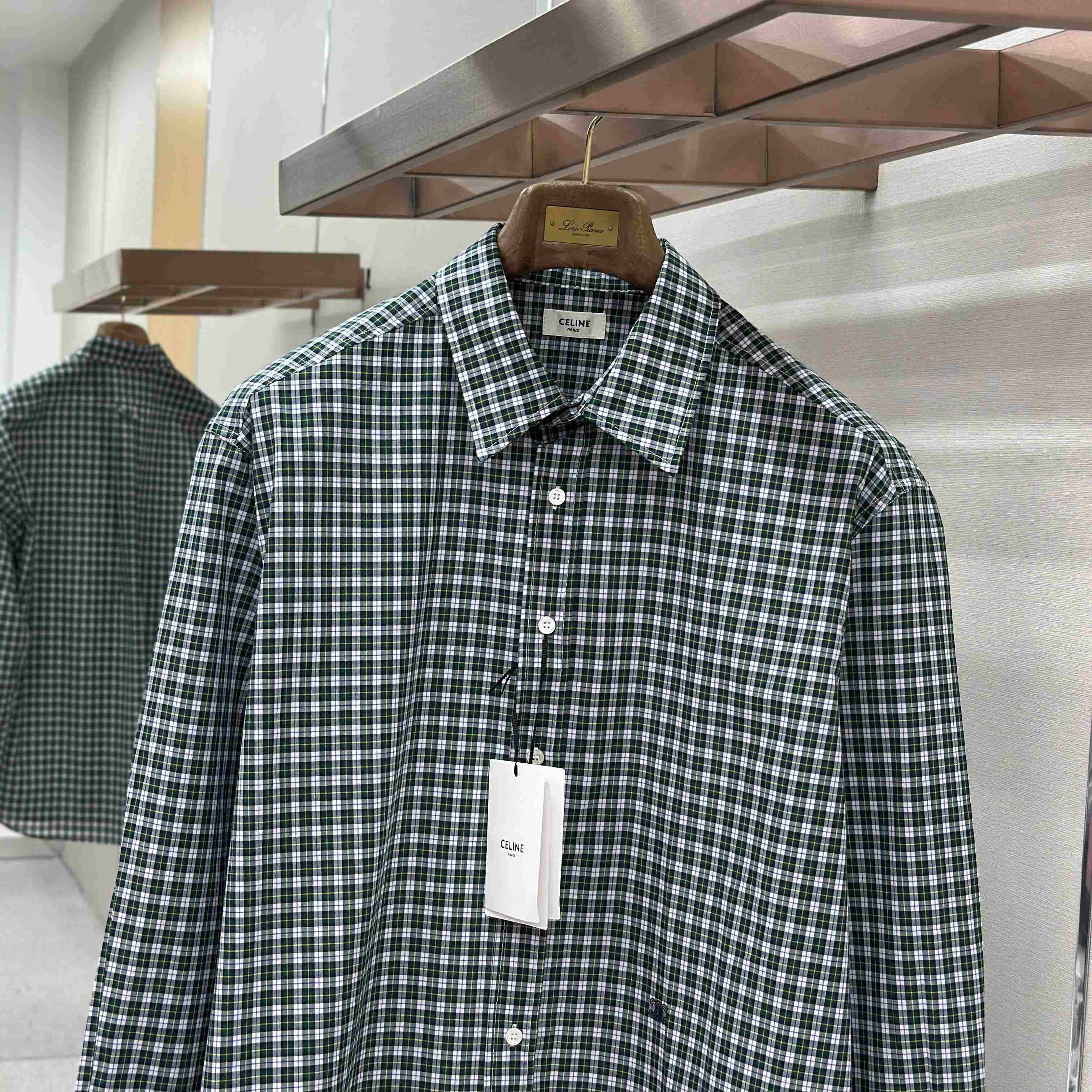 Celine Shirt IN Tartan Cotton Cloth - DopestKickz