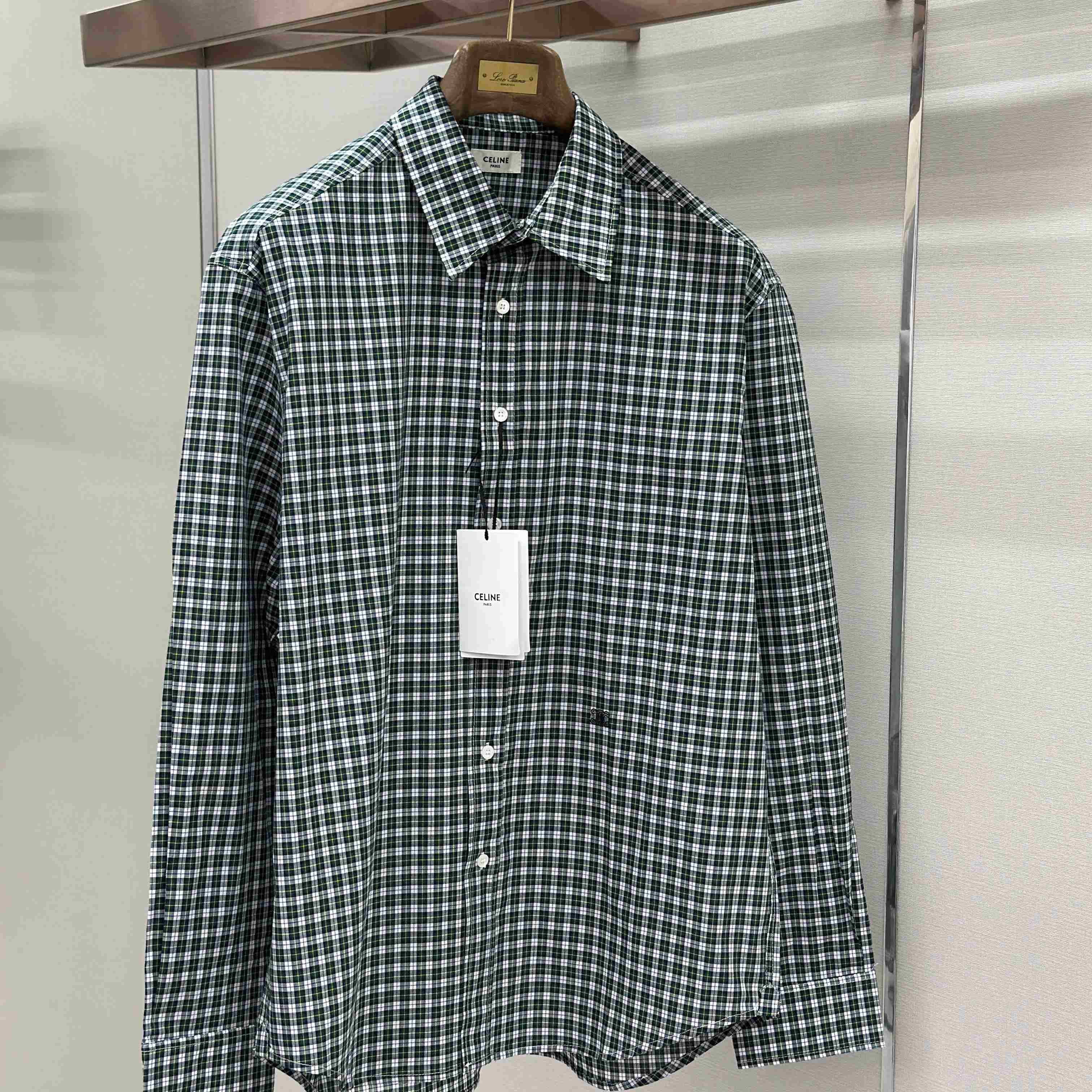 Celine Shirt IN Tartan Cotton Cloth - DopestKickz