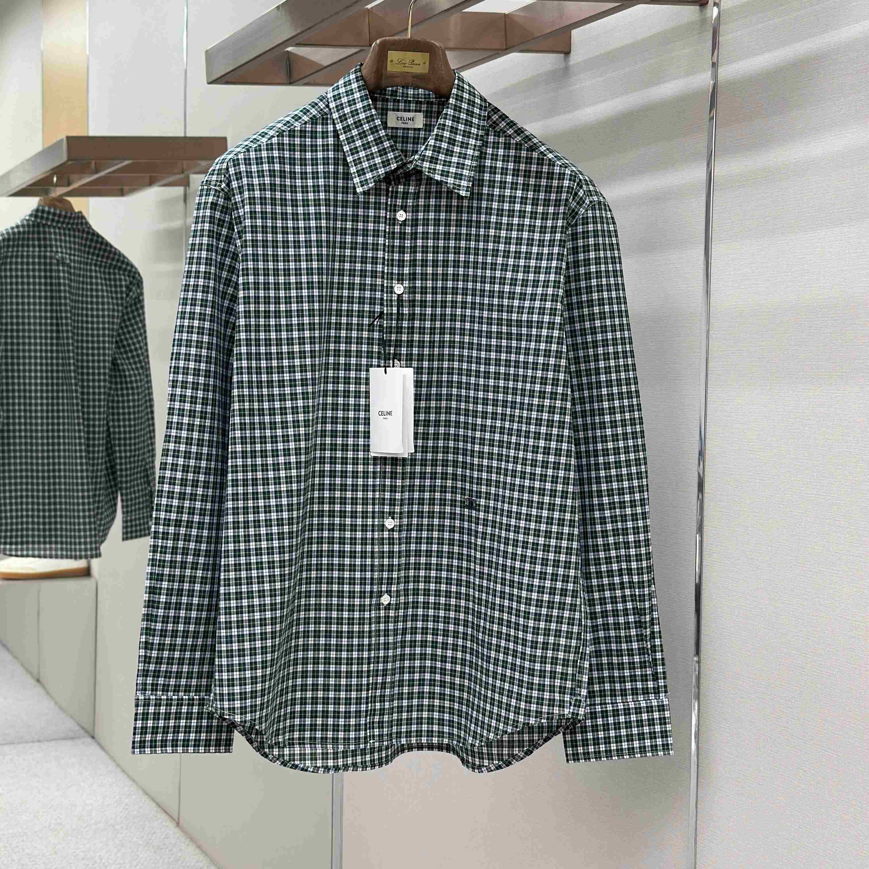 Celine Shirt IN Tartan Cotton Cloth - DopestKickz