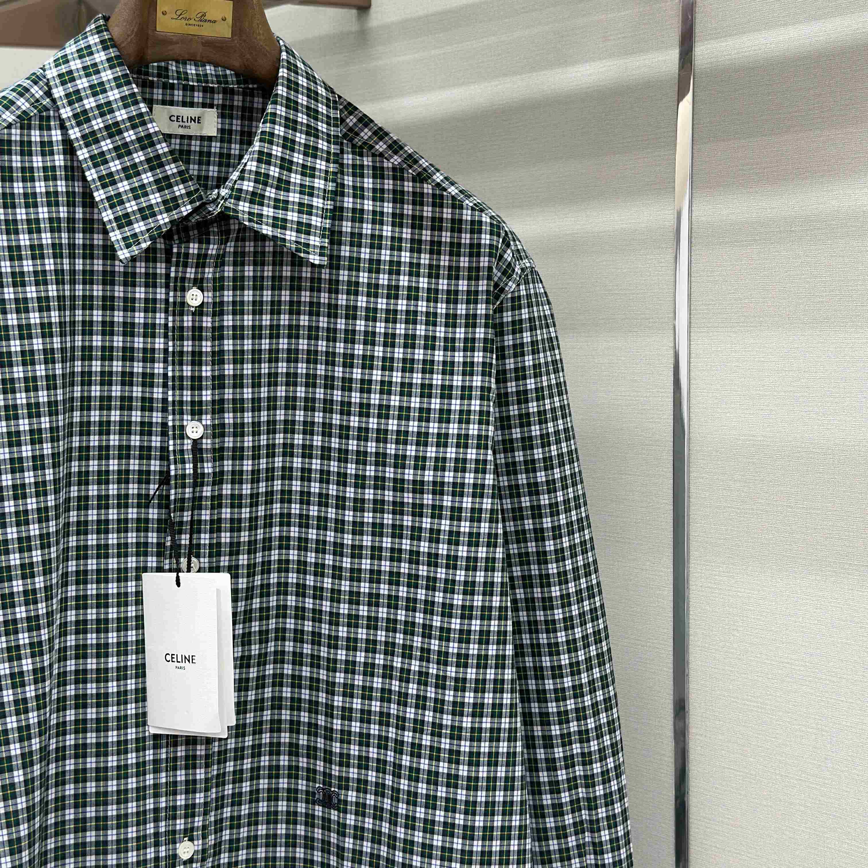 Celine Shirt IN Tartan Cotton Cloth - DopestKickz