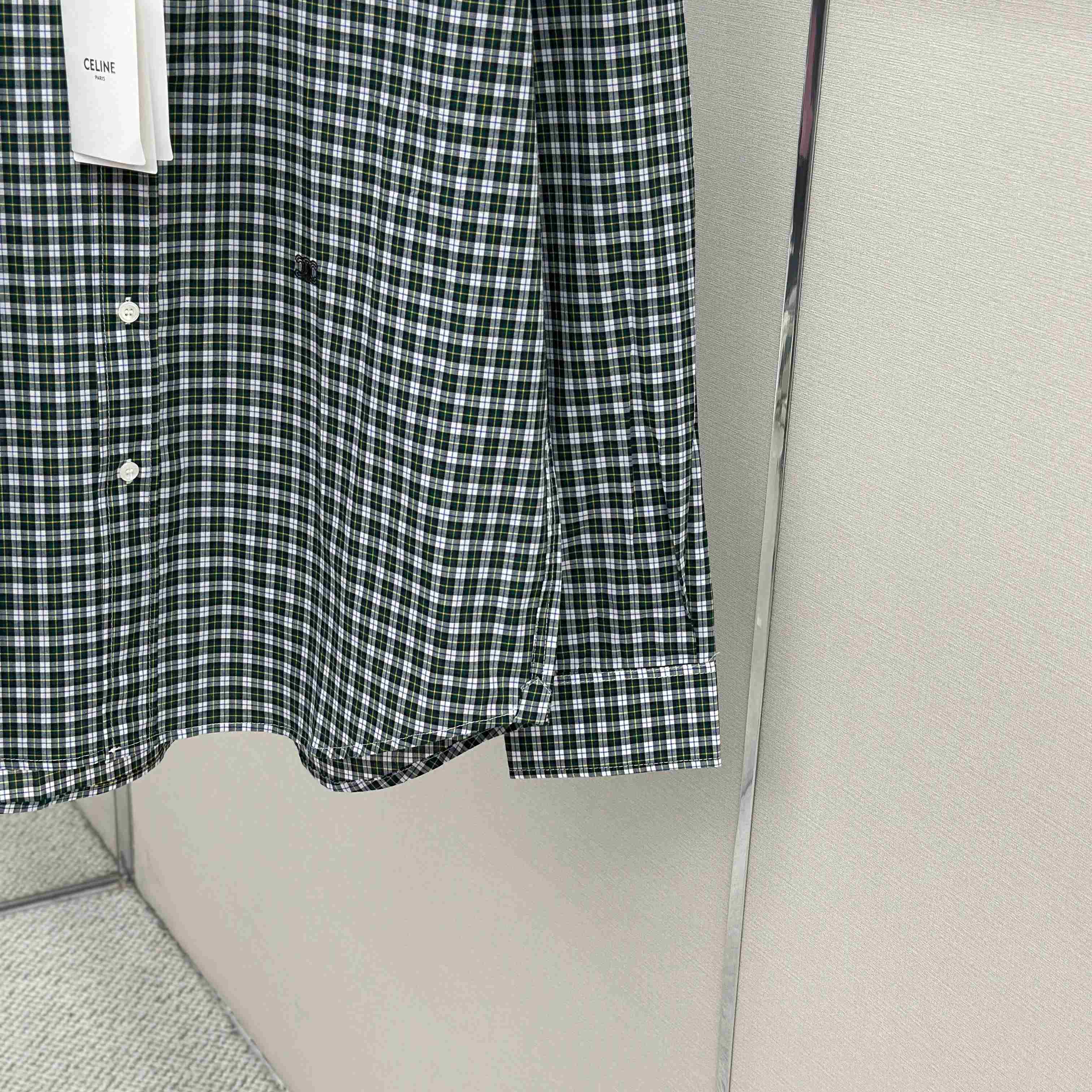 Celine Shirt IN Tartan Cotton Cloth - DopestKickz