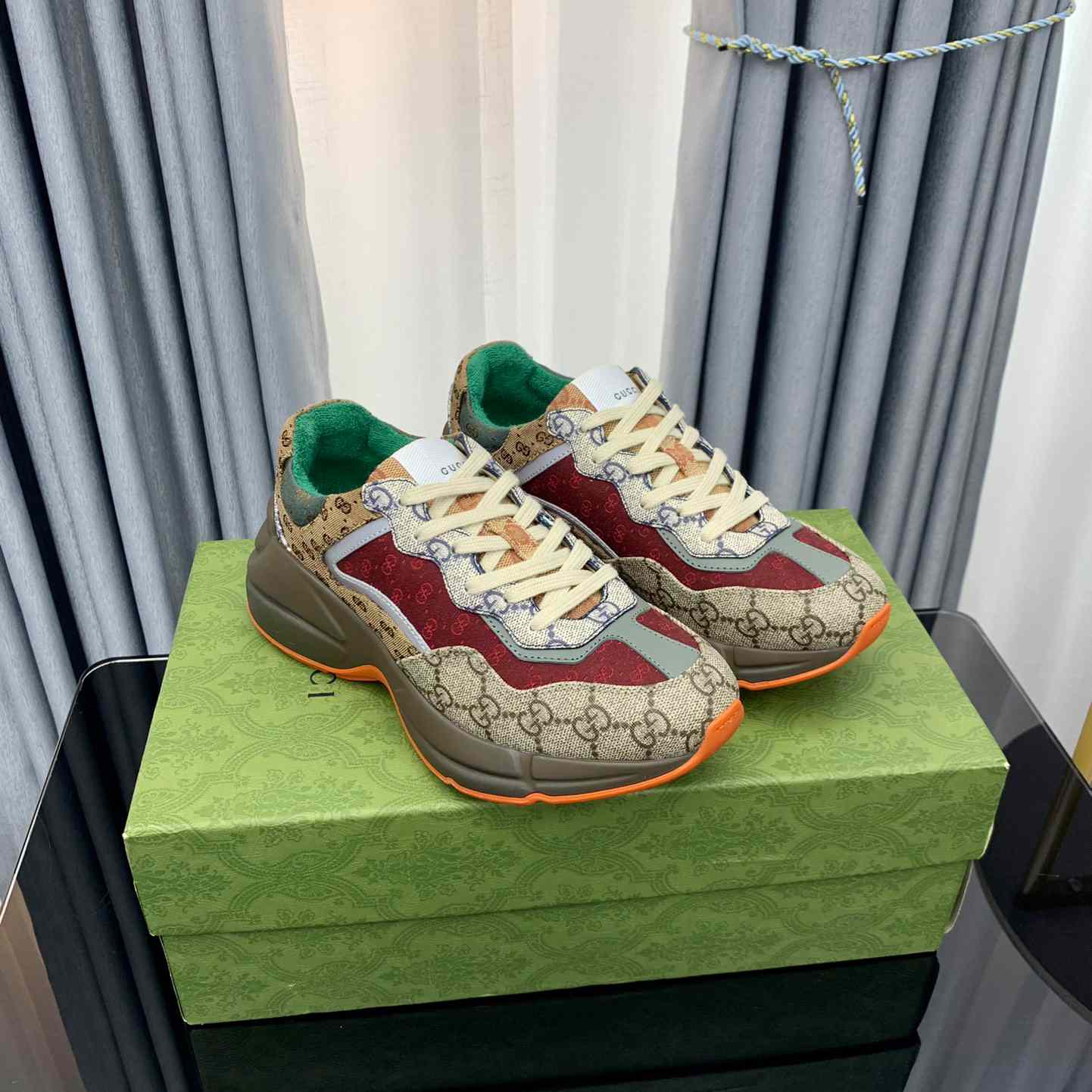 Gucci Rhyton 'Beige Brick Red' - DopestKickz