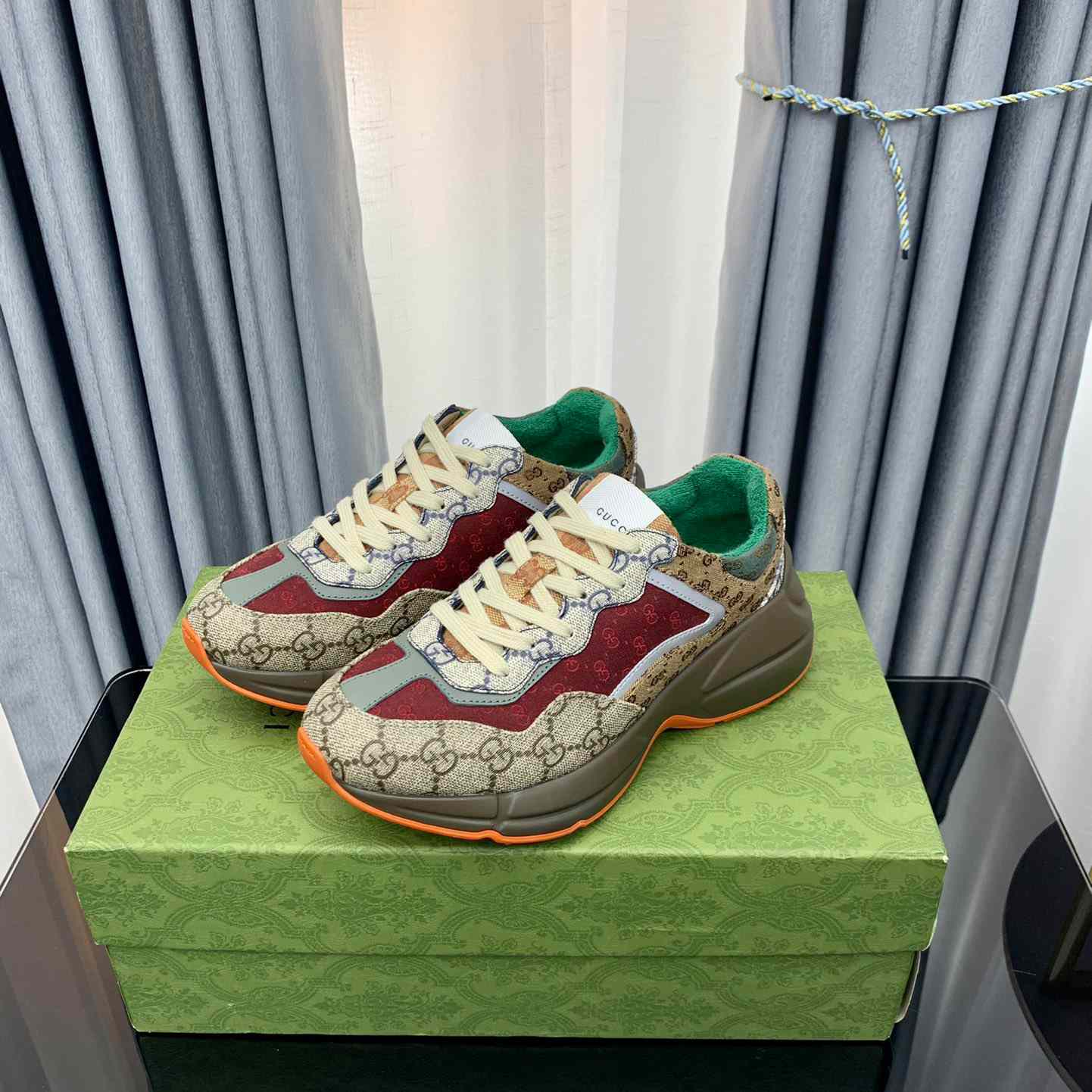 Gucci Rhyton 'Beige Brick Red' - DopestKickz