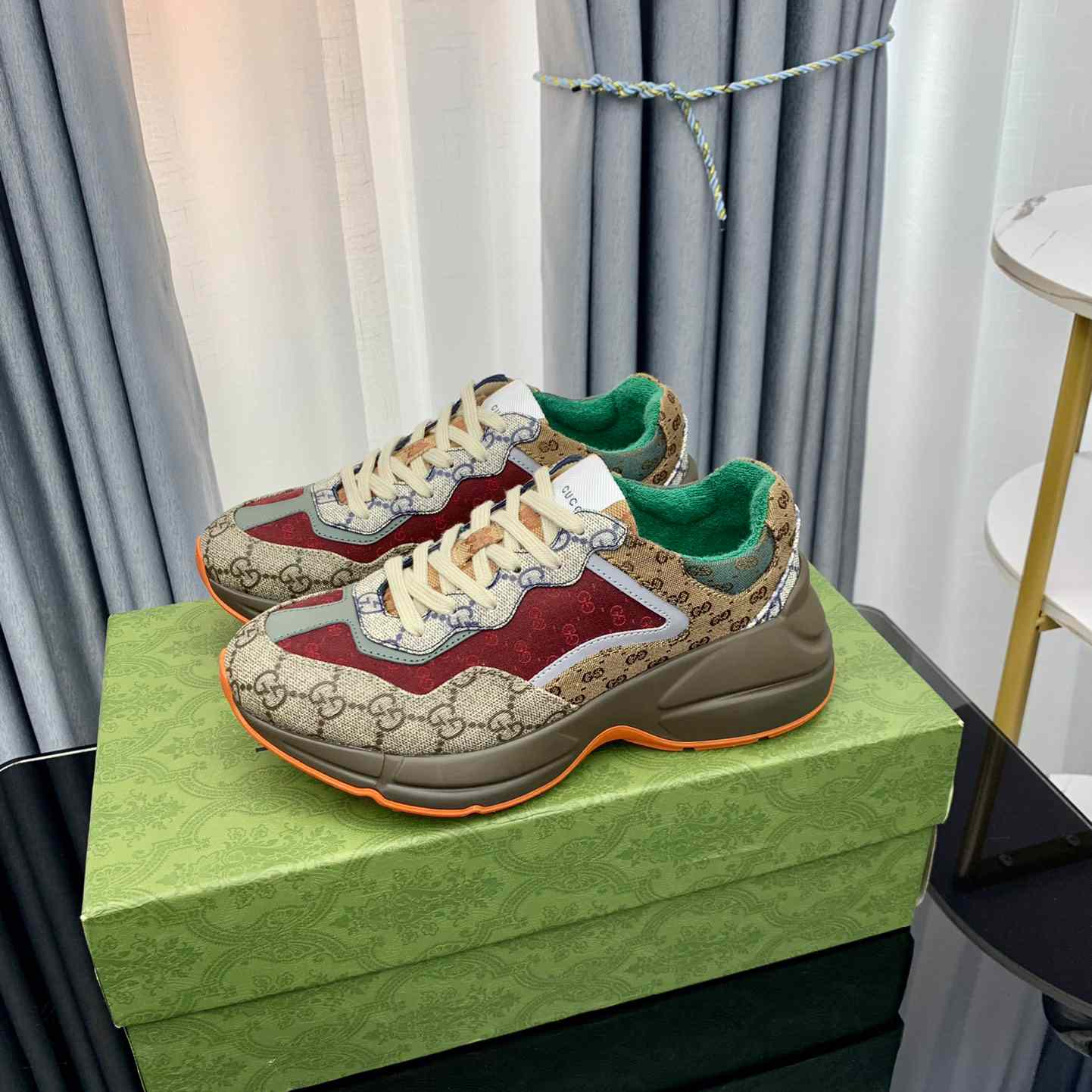 Gucci Rhyton 'Beige Brick Red' - DopestKickz