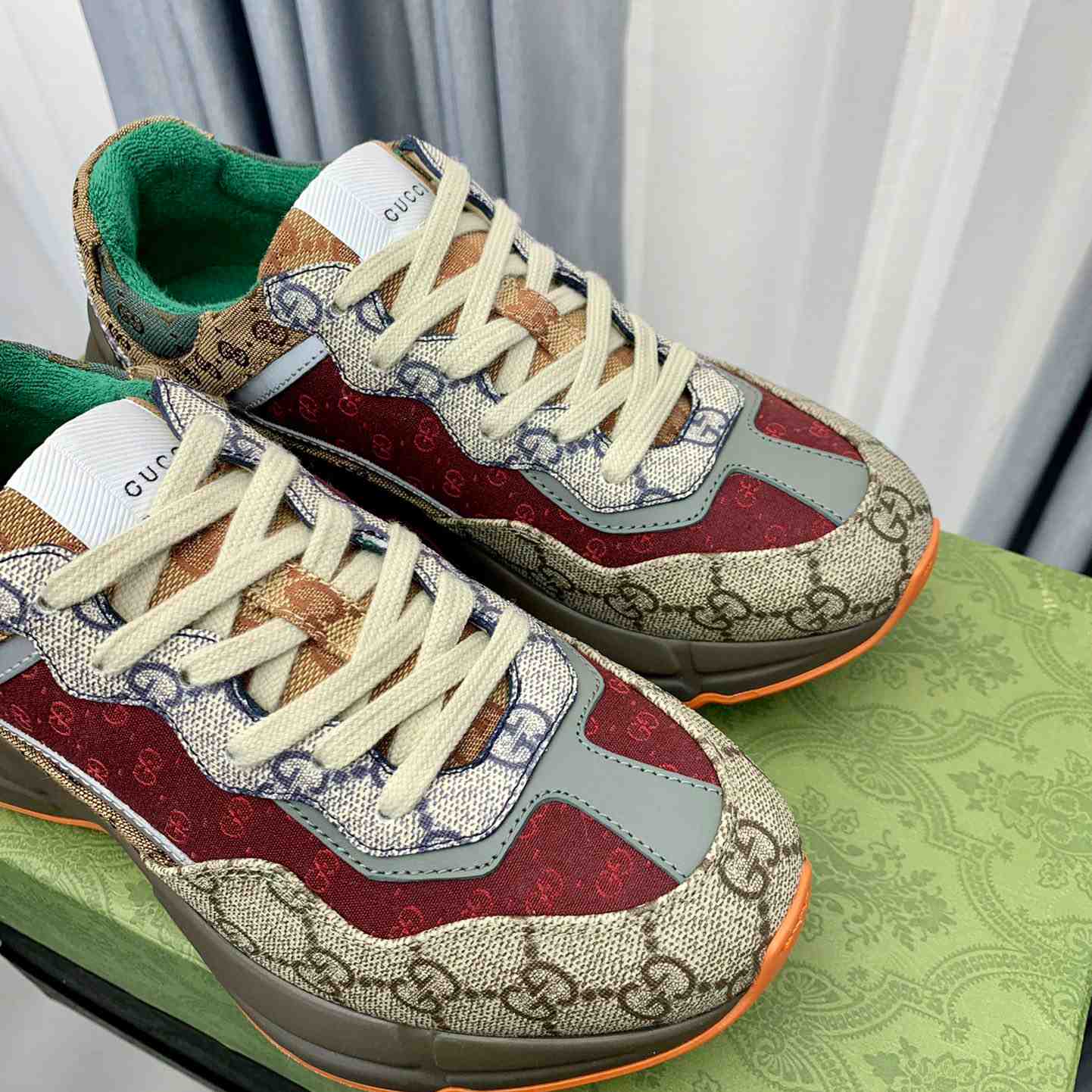 Gucci Rhyton 'Beige Brick Red' - DopestKickz