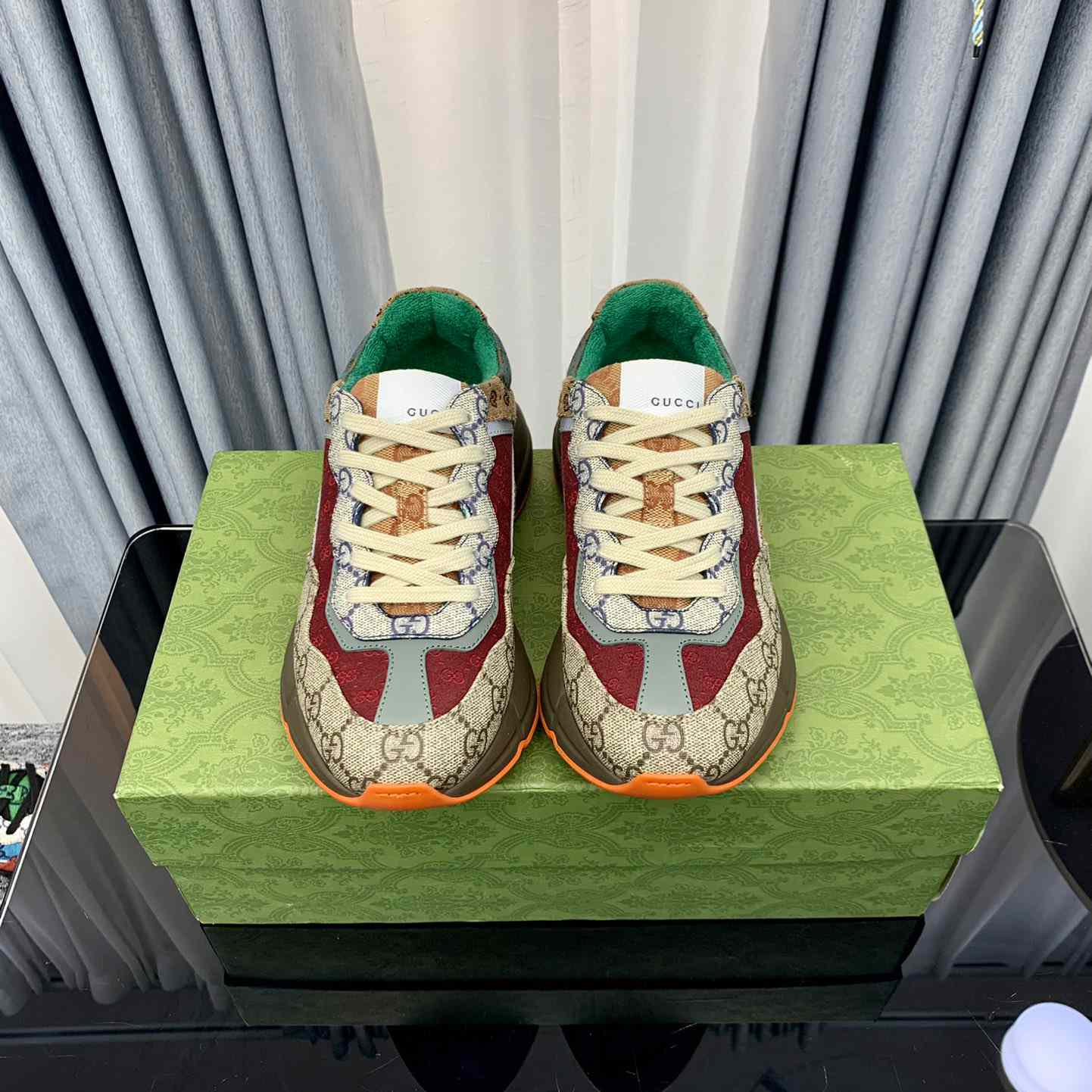 Gucci Rhyton 'Beige Brick Red' - DopestKickz