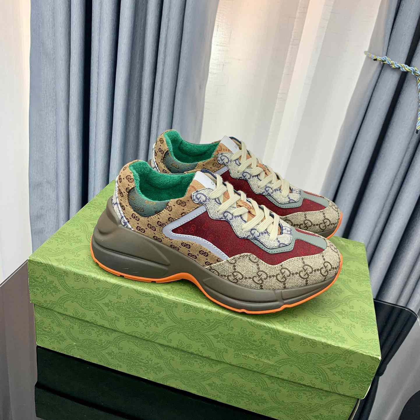 Gucci Rhyton 'Beige Brick Red' - DopestKickz