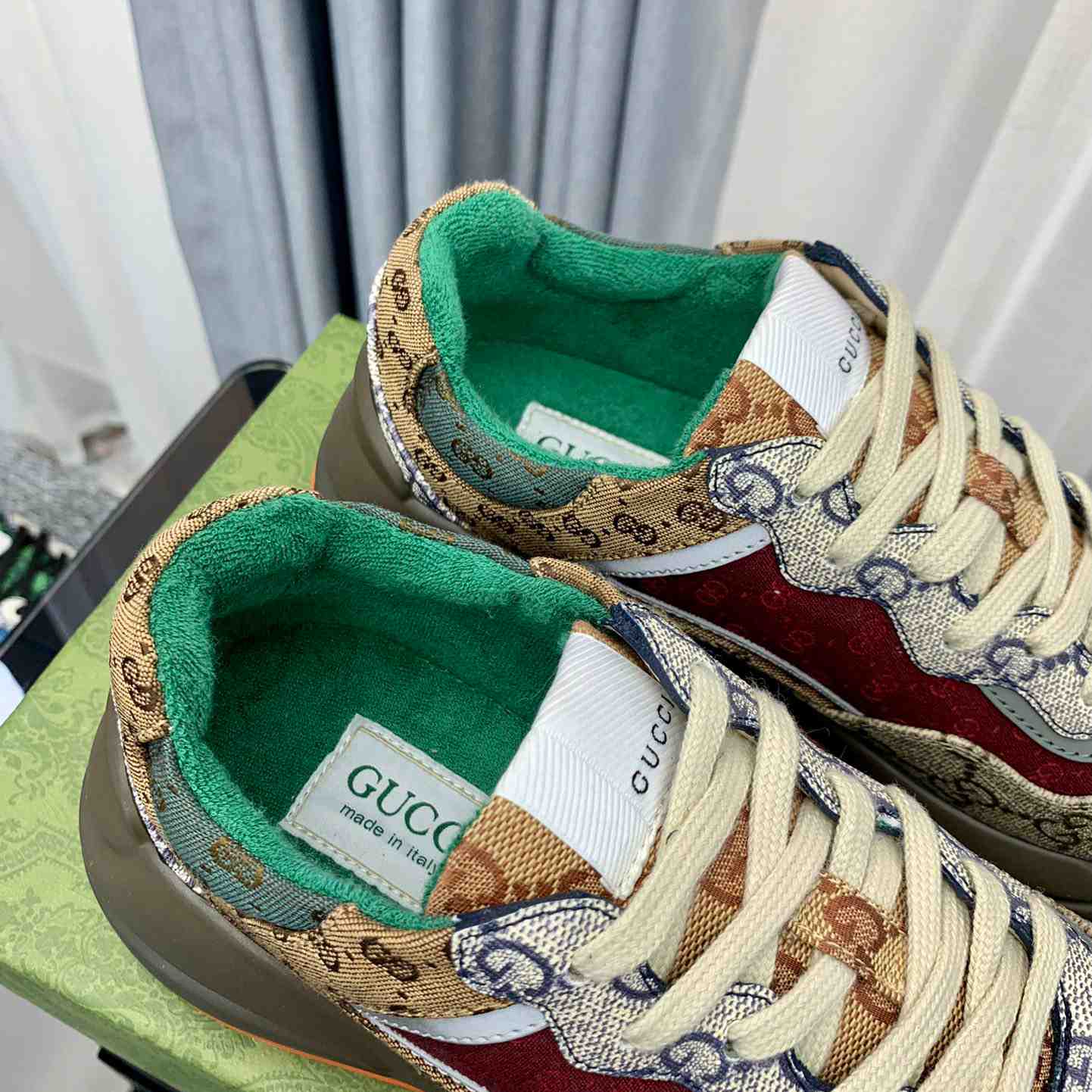 Gucci Rhyton 'Beige Brick Red' - DopestKickz