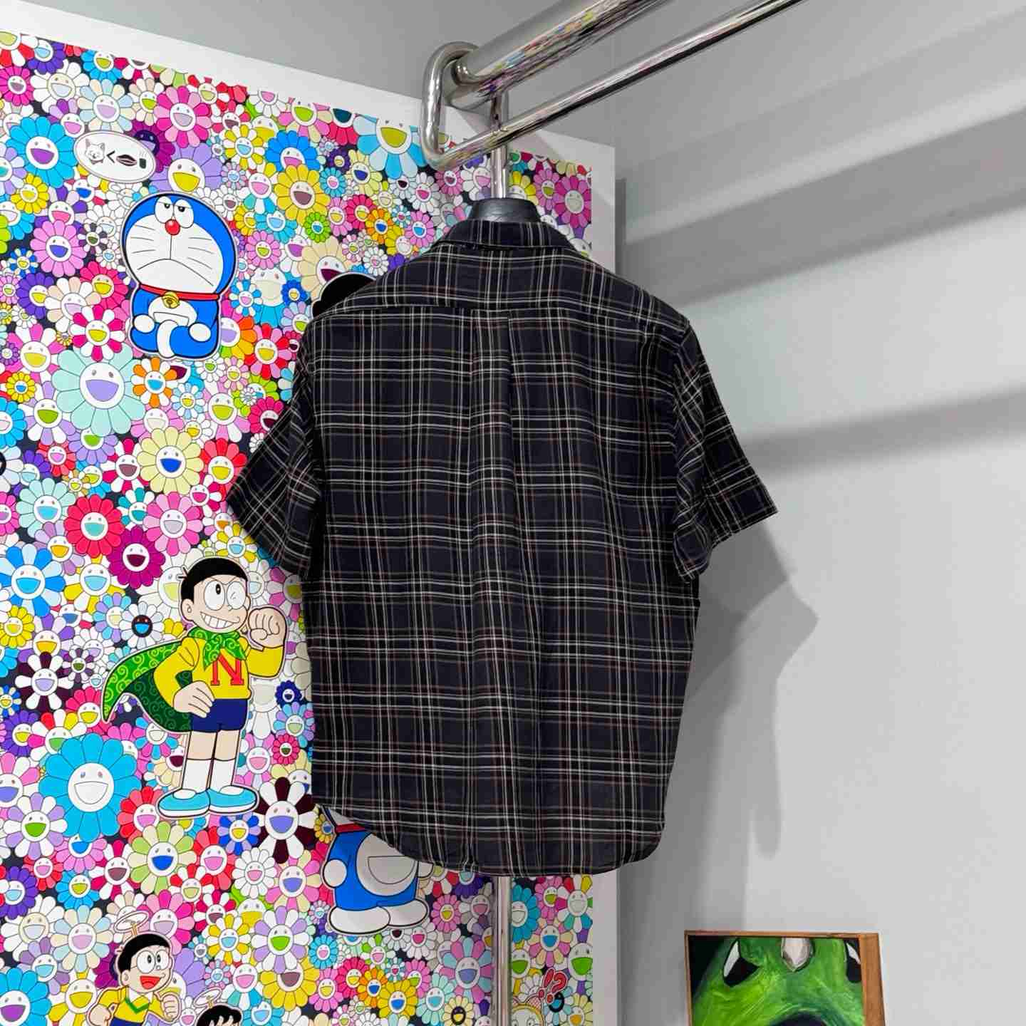 Chrome Hearts  Short Sleeve Flannel Zip Up Shirt - DopestKickz